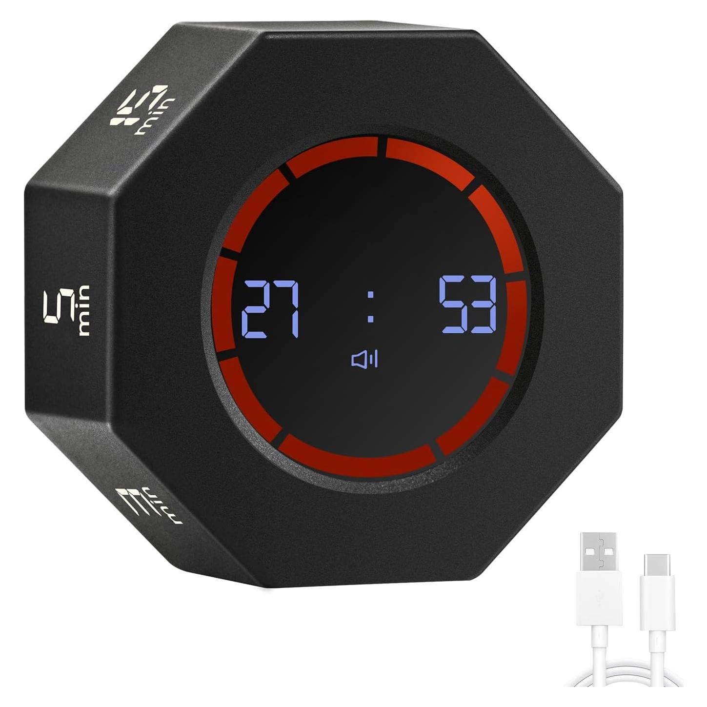 Temporizador Digital Recargable Kaflin con Sensor de Gravedad