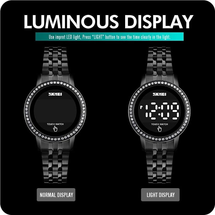 Reloj Digital Zolohoni Acero Inoxidable Pantalla LED 32mm