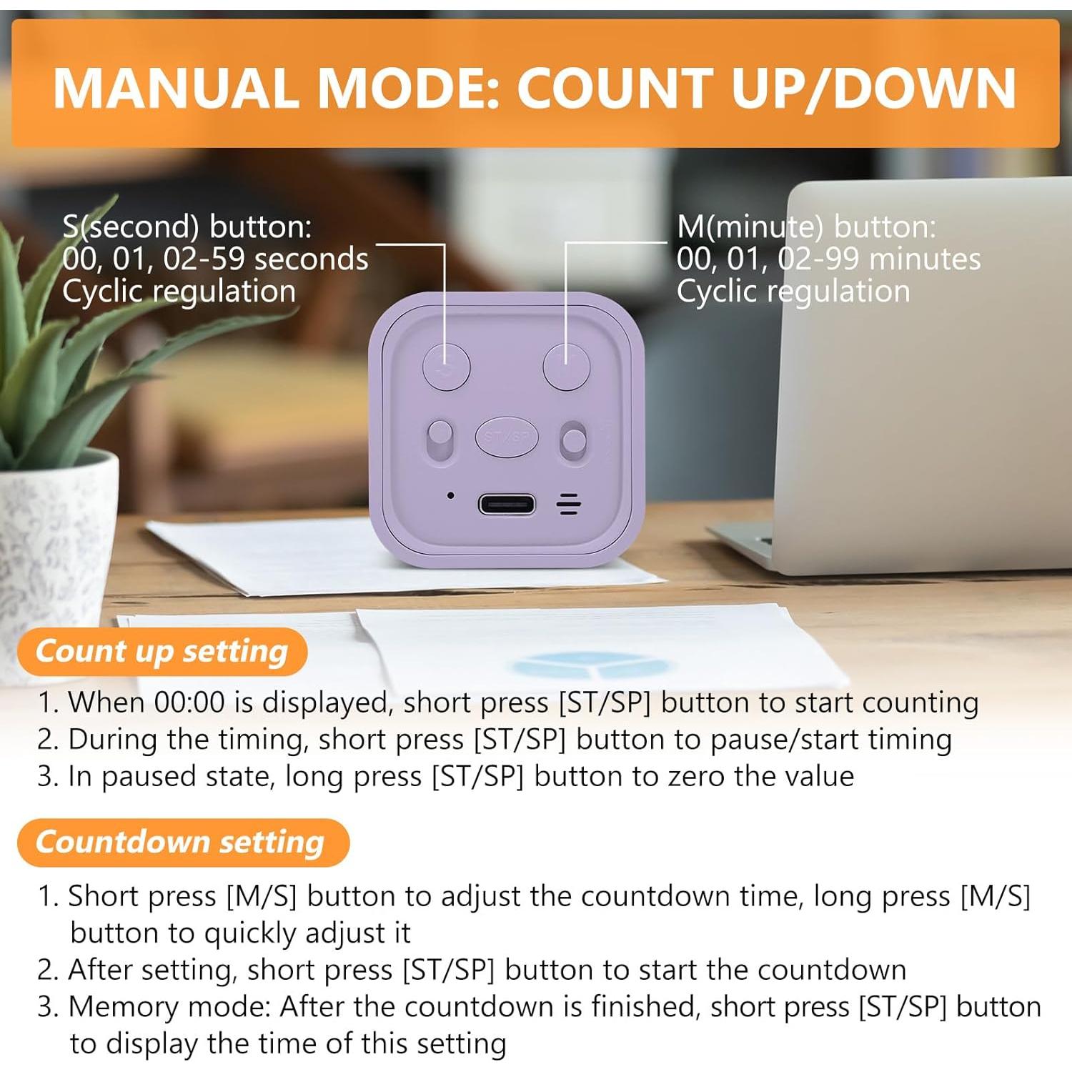 Temporizador Cubo Multifuncional GuDoQi 5-60 Min Silencioso