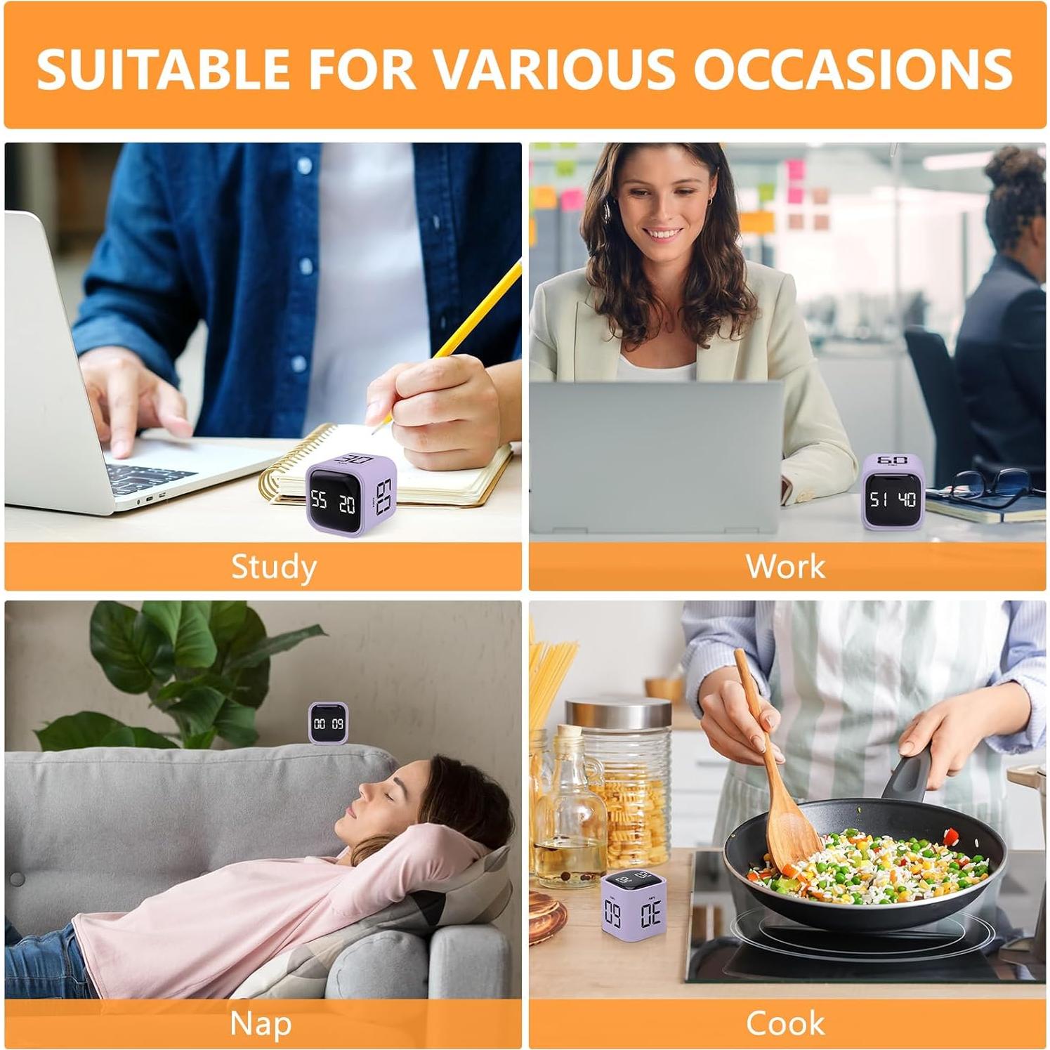 Temporizador Cubo Multifuncional GuDoQi 5-60 Min Silencioso