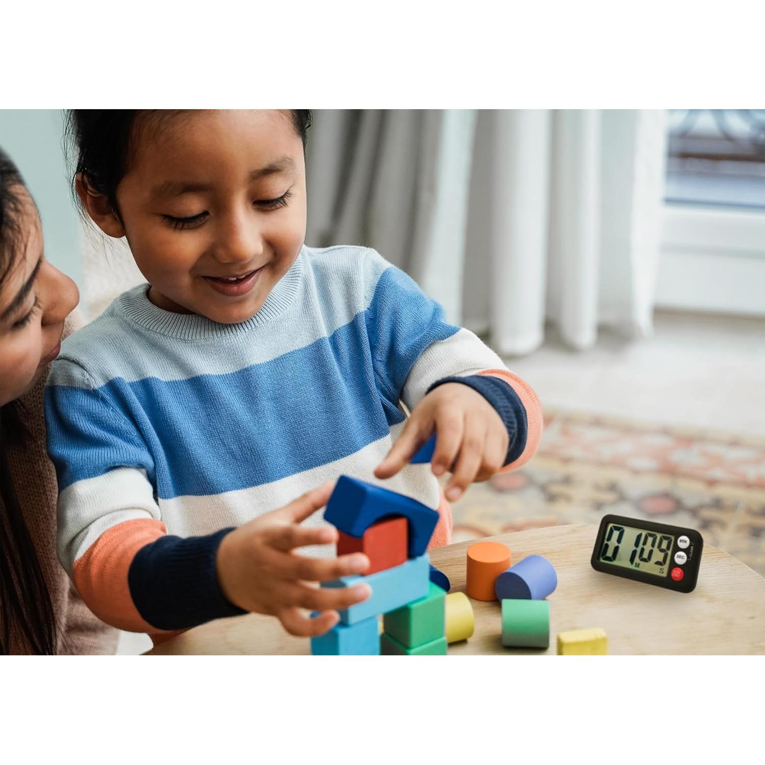 Temporizador Digital Magnético Negro Recursos Maestro TCR21041