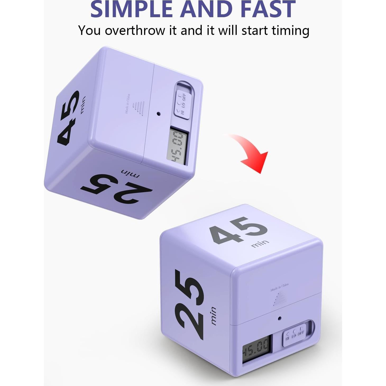 Temporizador Cubo de Cocina Pretmess 5-15-25-45 Minutos