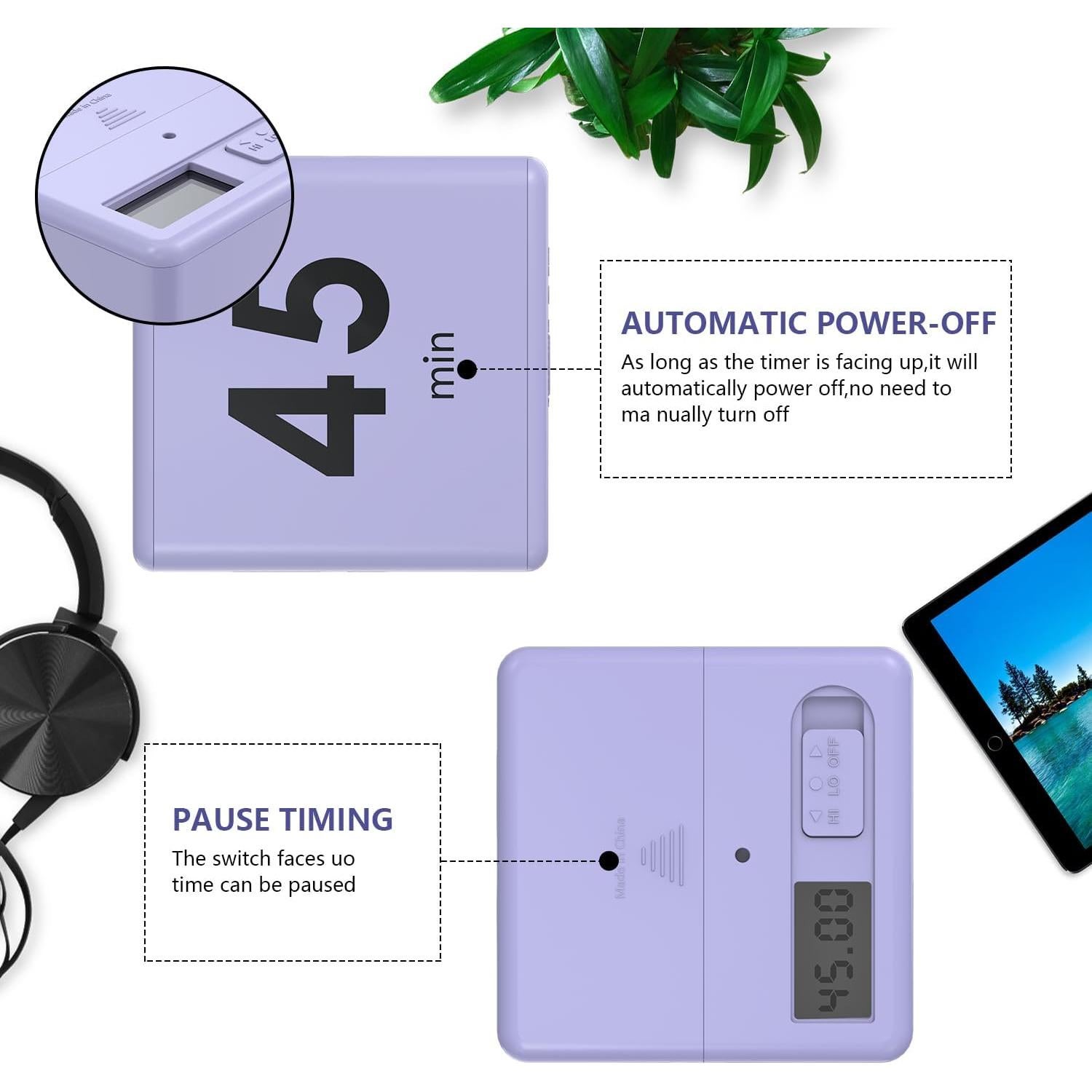 Temporizador Cubo de Cocina Pretmess 5-15-25-45 Minutos