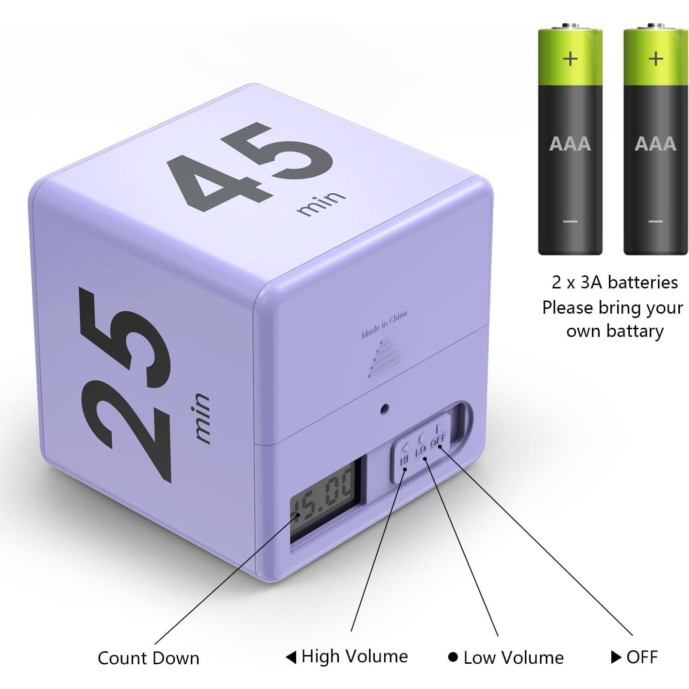 Temporizador Cubo de Cocina Pretmess 5-15-25-45 Minutos