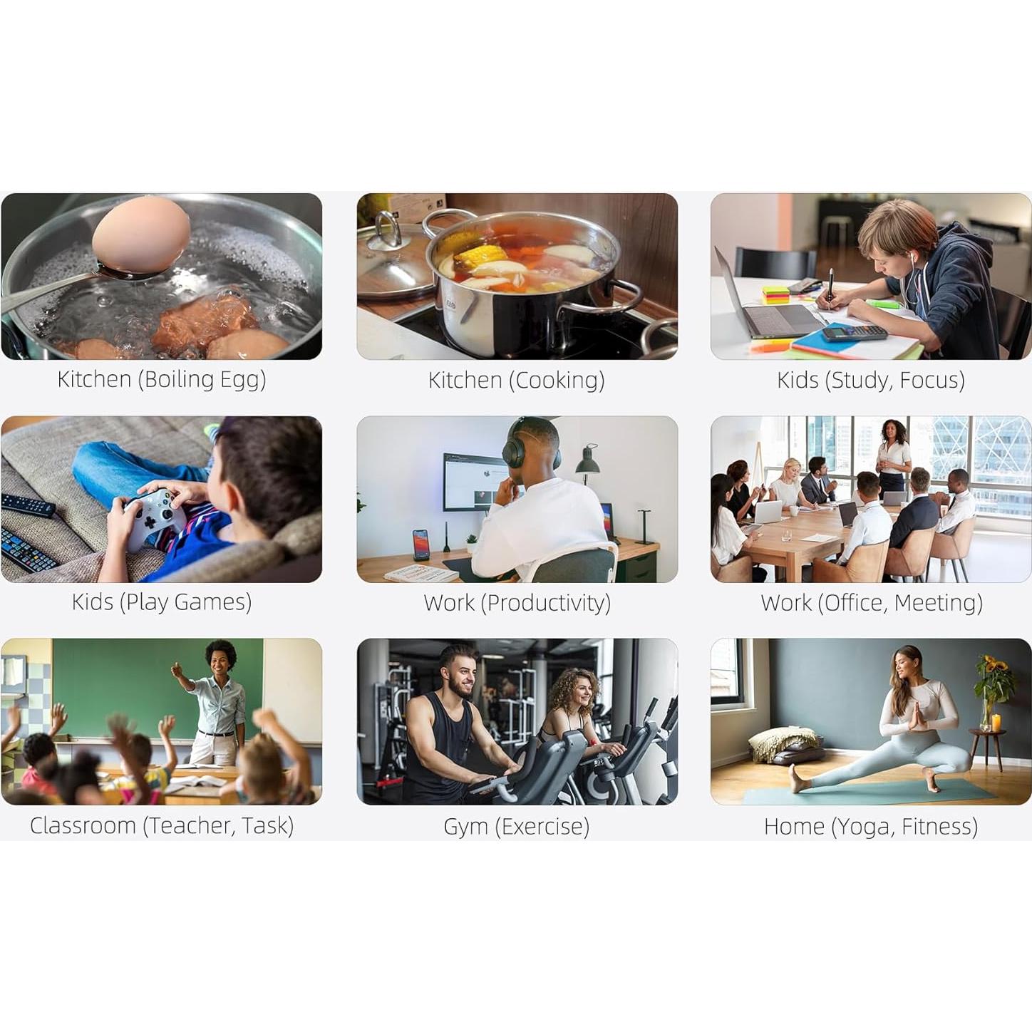 Temporizador Digital LED XUANZIT Magnético 3" Ruidoso