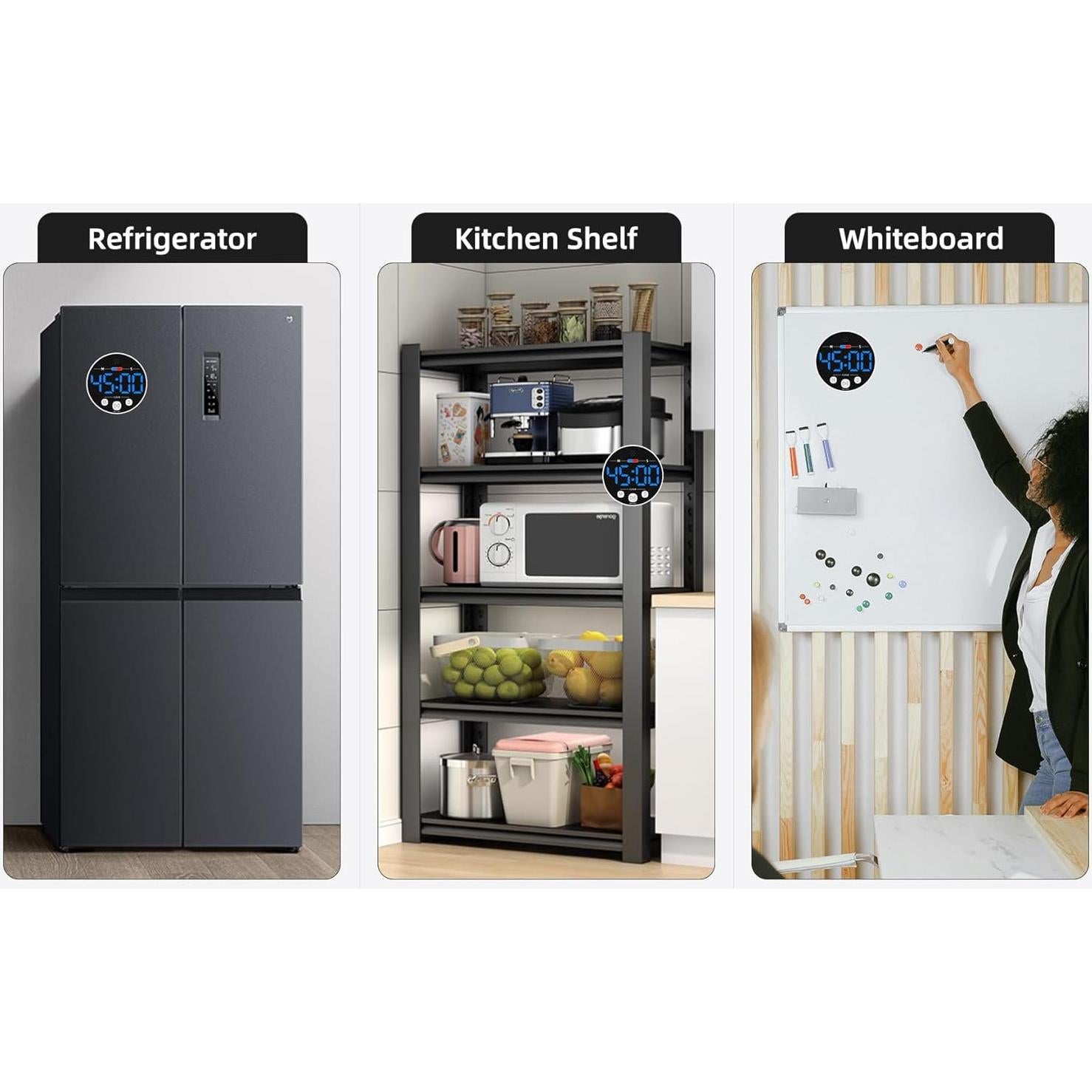 Temporizador Digital LED XUANZIT Magnético 3" Ruidoso