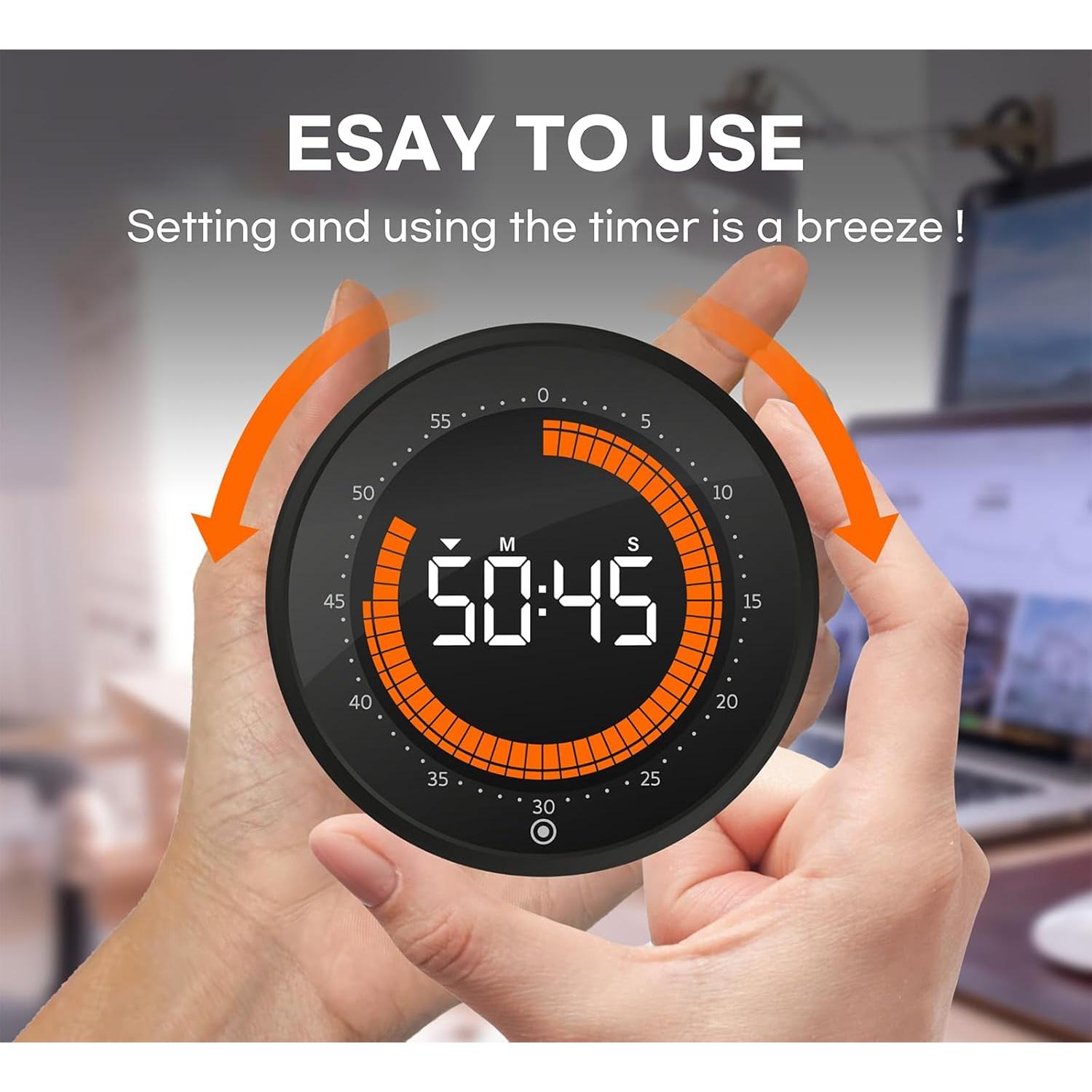 Temporizador Digital Visual CREAVIVA 60 Minutos Pantalla Grande