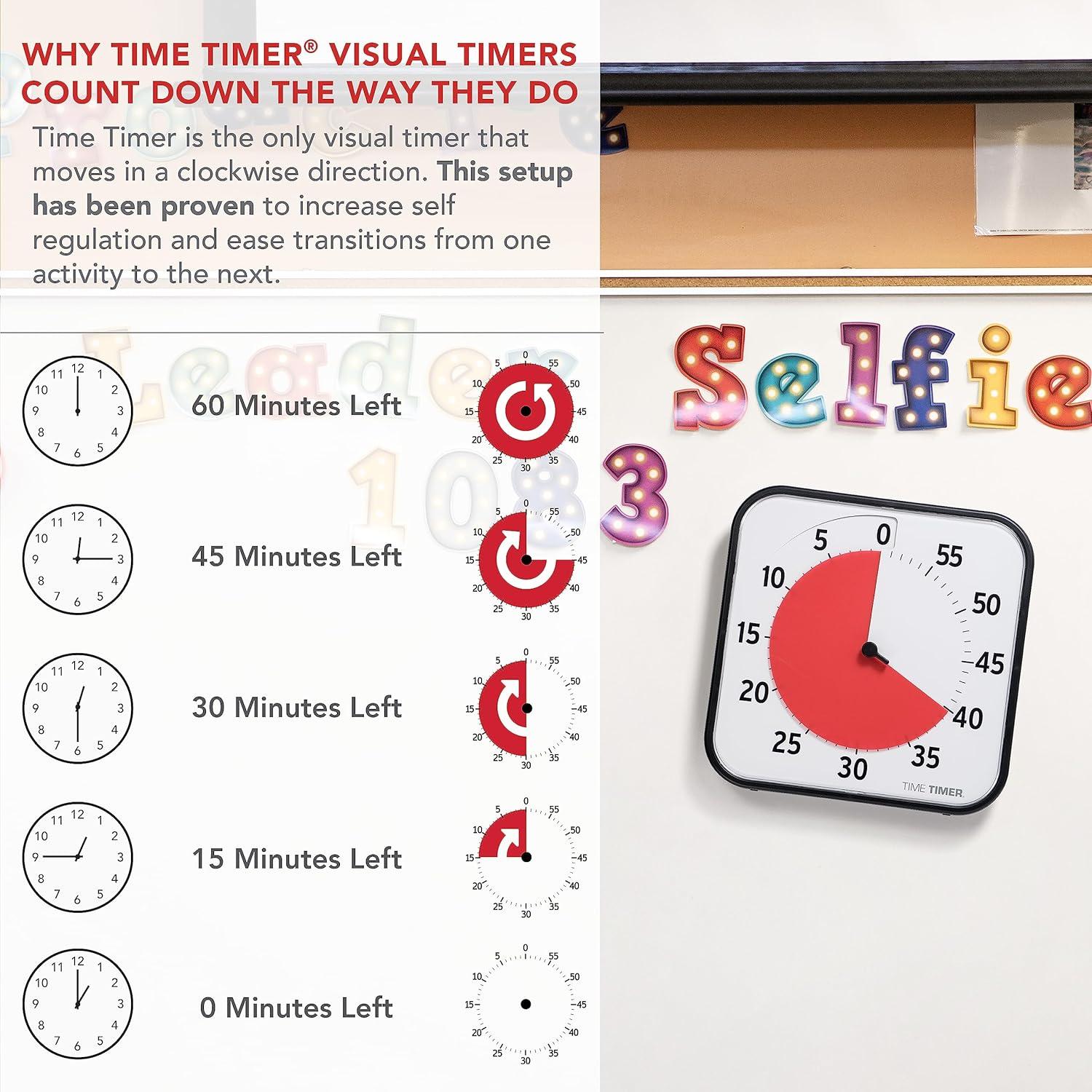 Temporizador Visual Time Timer 30 cm 60 minutos para Estudio