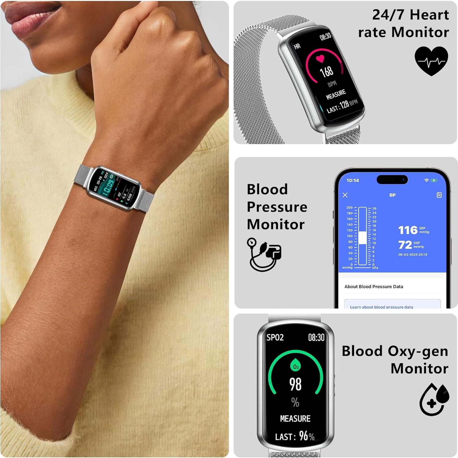 Reloj Inteligente JYUAJOI H95 con Monitor de Salud 24/7