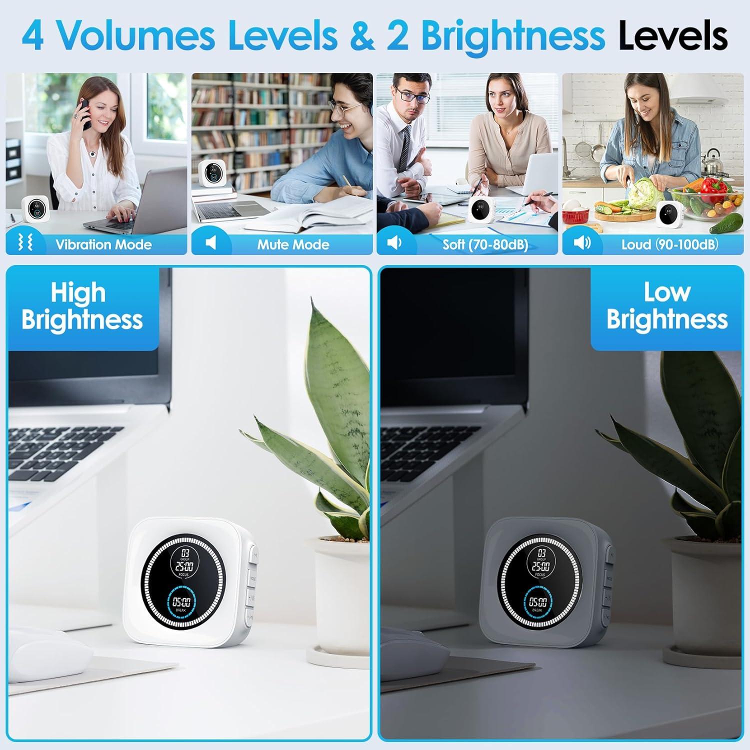 Temporizador Pomodoro HAUKINIX 99 Min Visual Ajustable