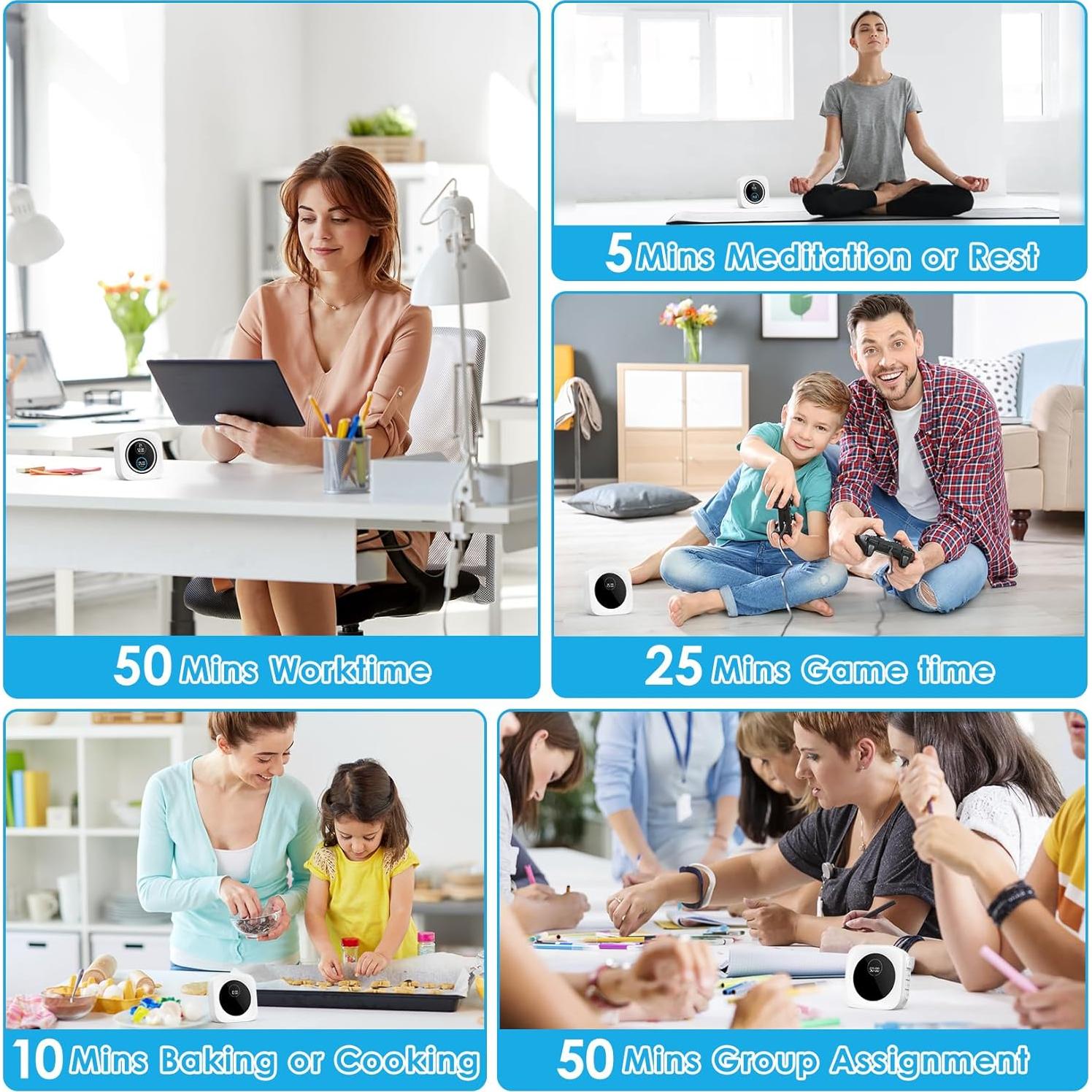 Temporizador Pomodoro HAUKINIX 99 Min Visual Ajustable