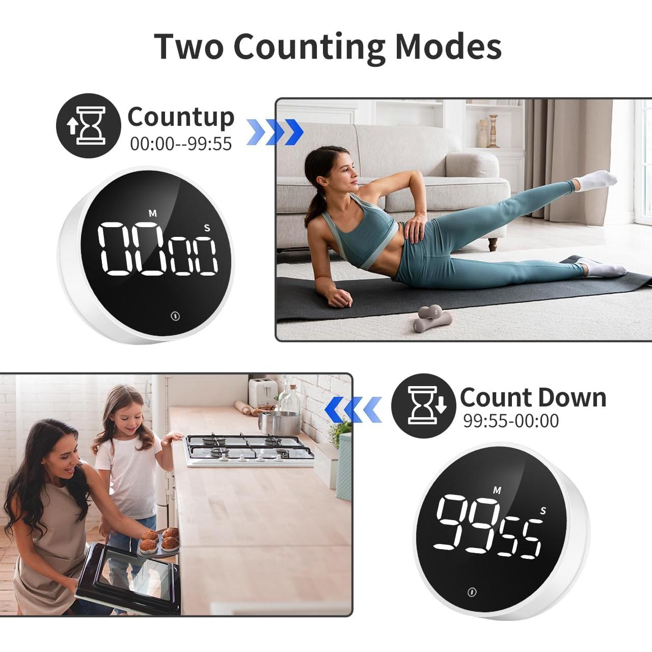 Temporizador de Cocina Digital VOCOO Magnético LED 99min