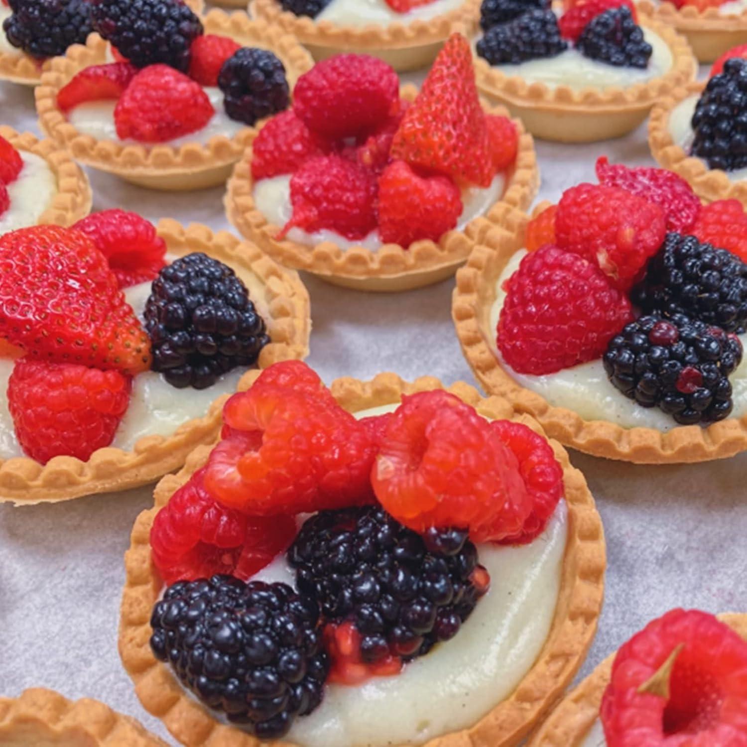 100 Moldes de Aluminio Reutilizables Dicunoy 3" para Tartas