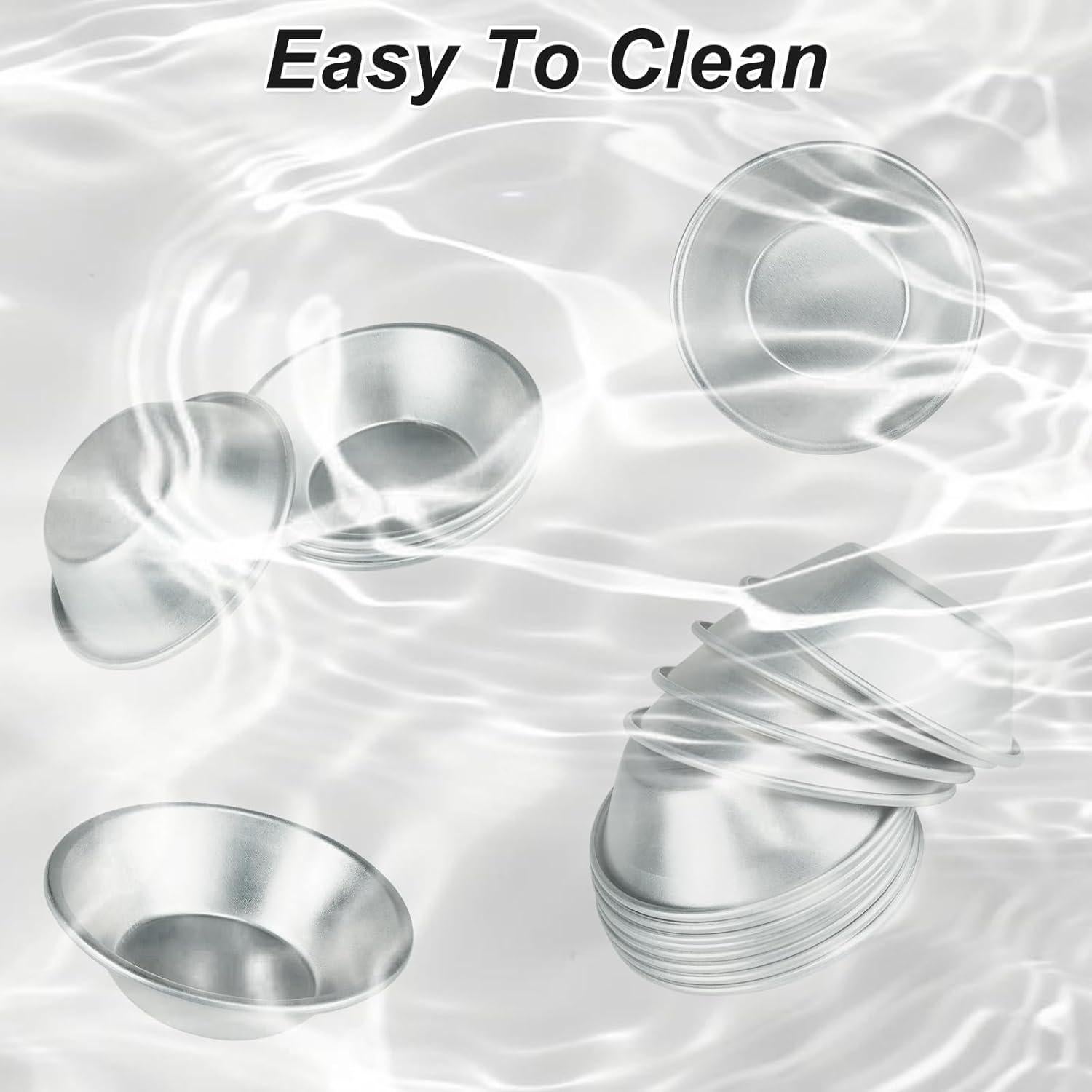 Moldes de Tarta de Huevo Weilan 25 Pcs Aluminio Reutilizables