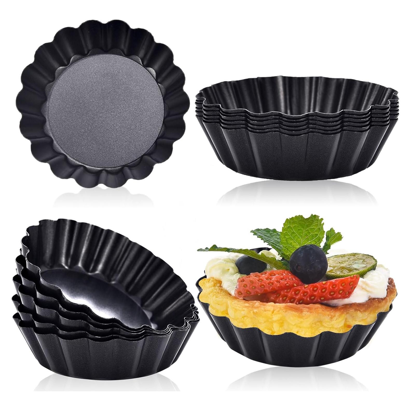 Moldes de Tarta Mini 3 Pulgadas DATANYA 24 Piezas