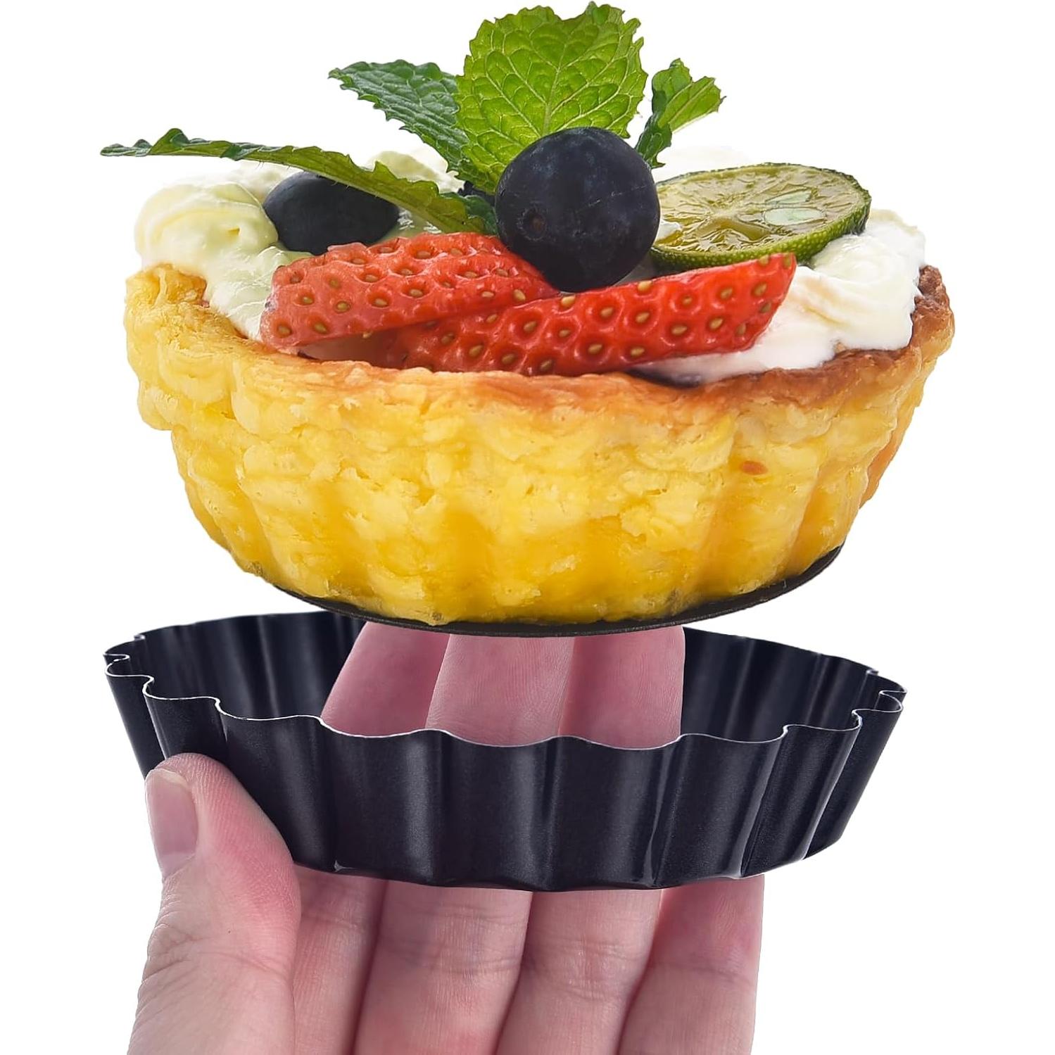 Moldes de Tarta Mini 3 Pulgadas DATANYA 24 Piezas