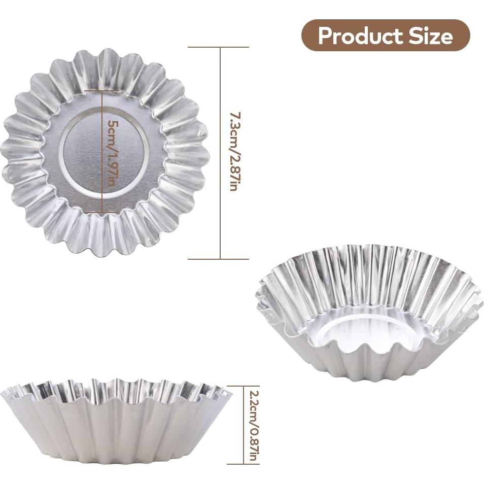 20 Moldes Desechables de Aluminio JOGILBOY para Tartas Mini