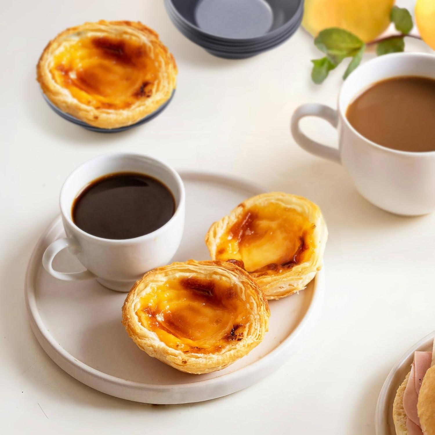 Moldes de Pastel de Nata Xylarnoveth 8 Piezas Acero Carbono