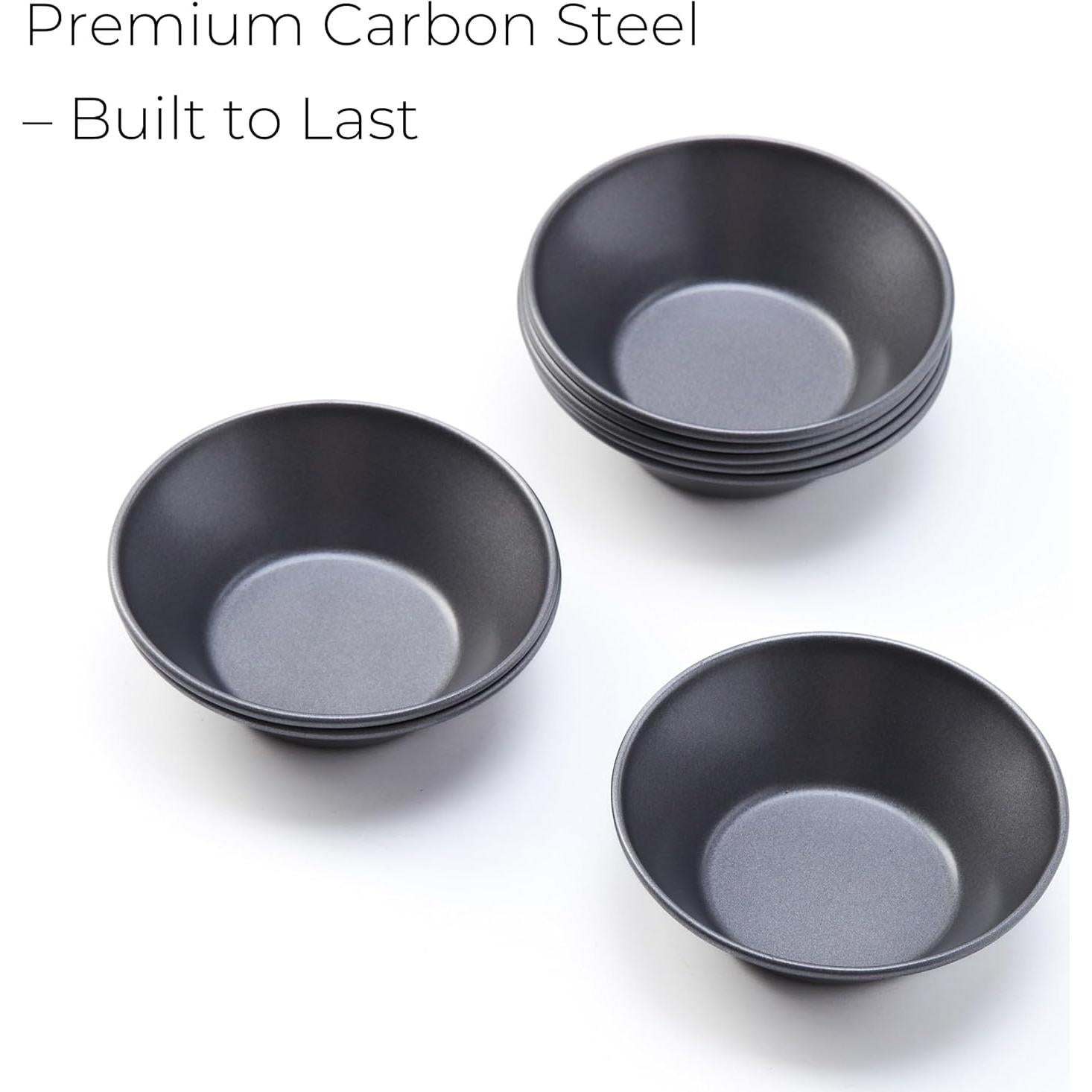 Moldes de Pastel de Nata Xylarnoveth 8 Piezas Acero Carbono