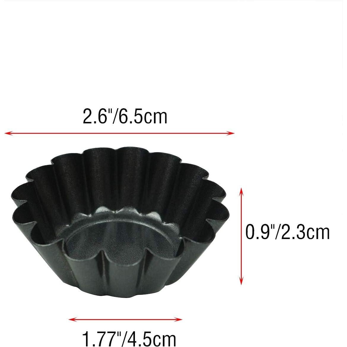 12 Moldes de Tartas de Huevo Proshopping 6.5cm Antiadherente