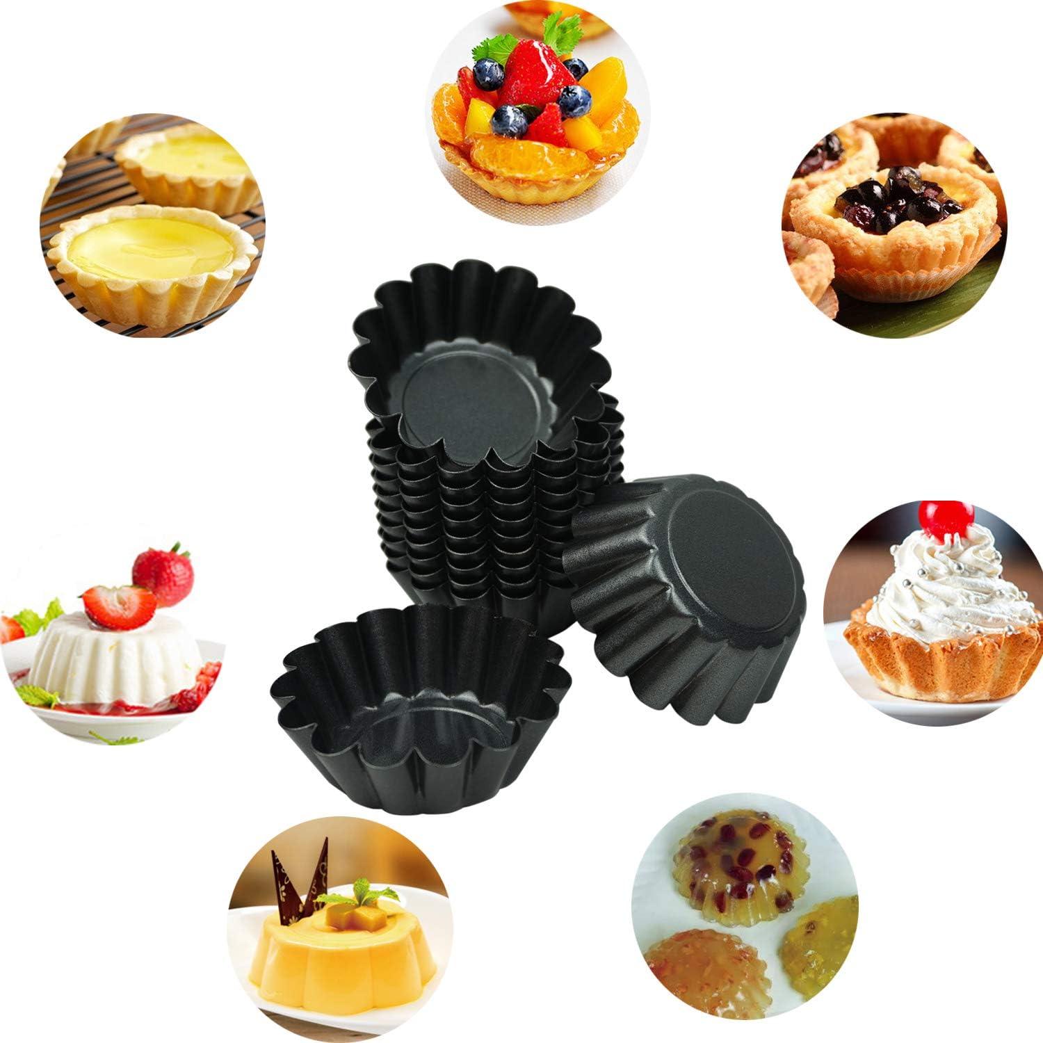 12 Moldes de Tartas de Huevo Proshopping 6.5cm Antiadherente
