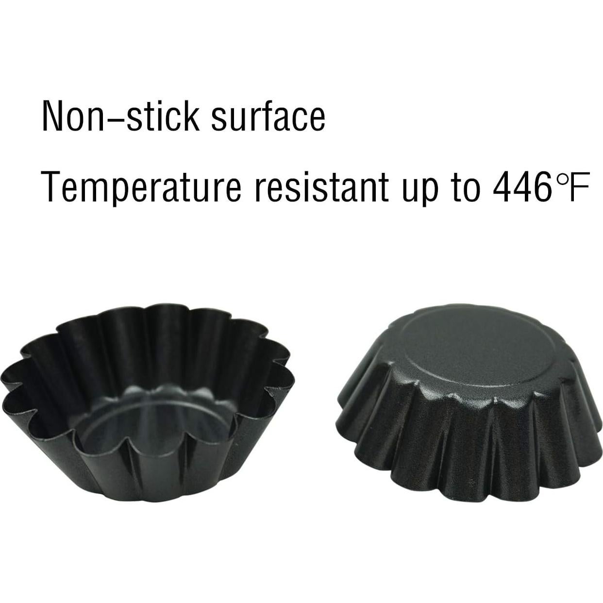 12 Moldes de Tartas de Huevo Proshopping 6.5cm Antiadherente