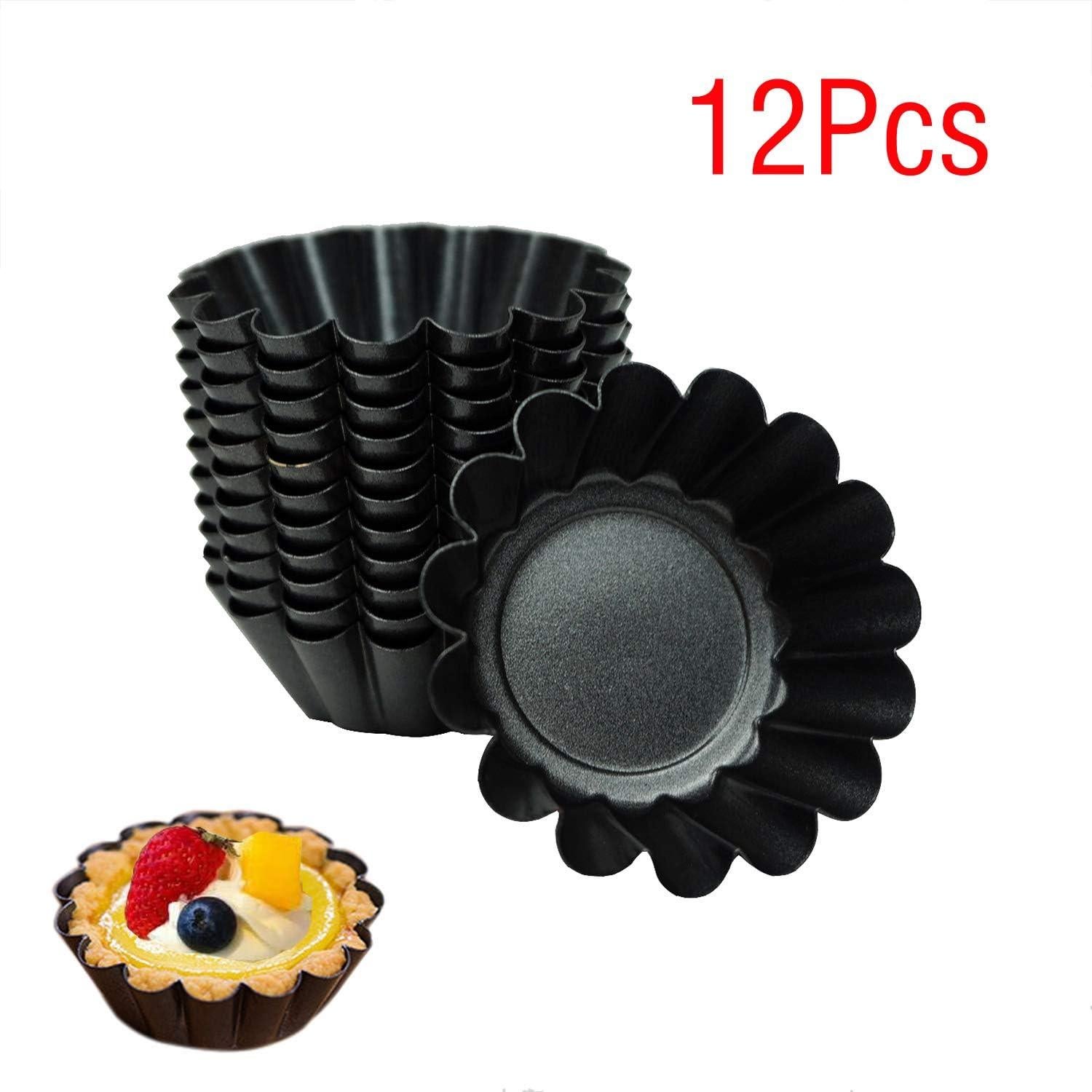 12 Moldes de Tartas de Huevo Proshopping 6.5cm Antiadherente