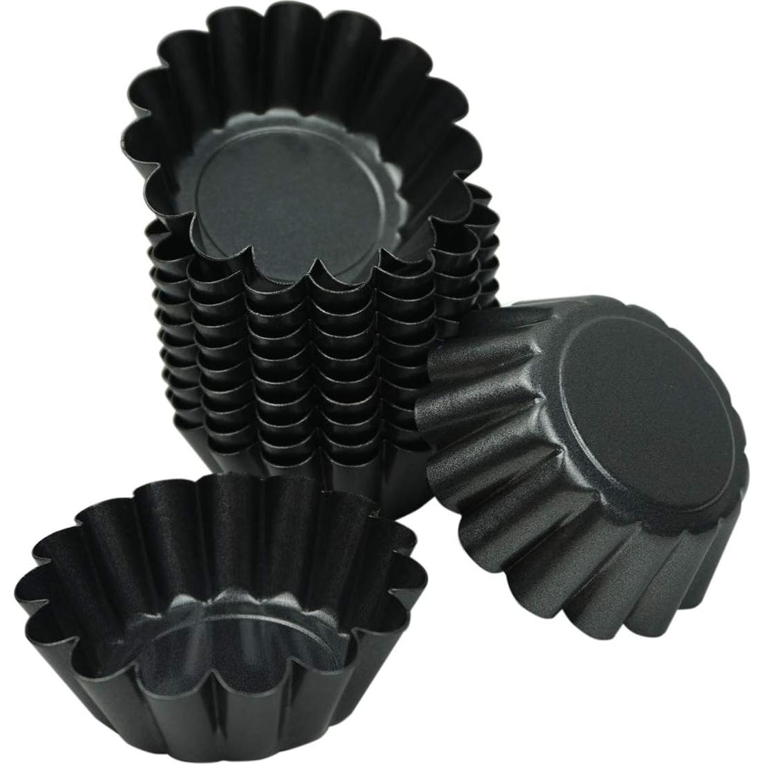 12 Moldes de Tartas de Huevo Proshopping 6.5cm Antiadherente