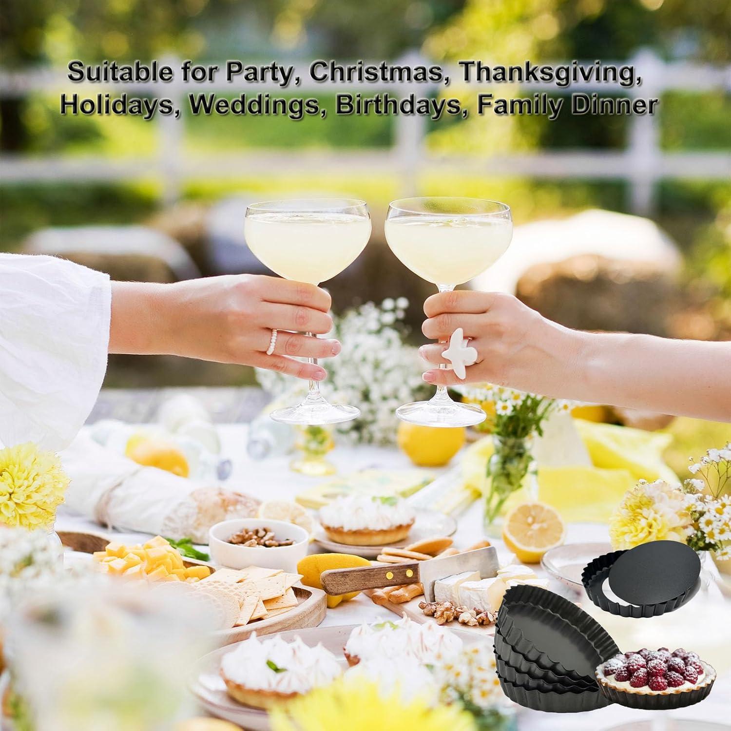 Moldes para Tartas Redondos Yamteck 12cm 6 Piezas Antiadherente