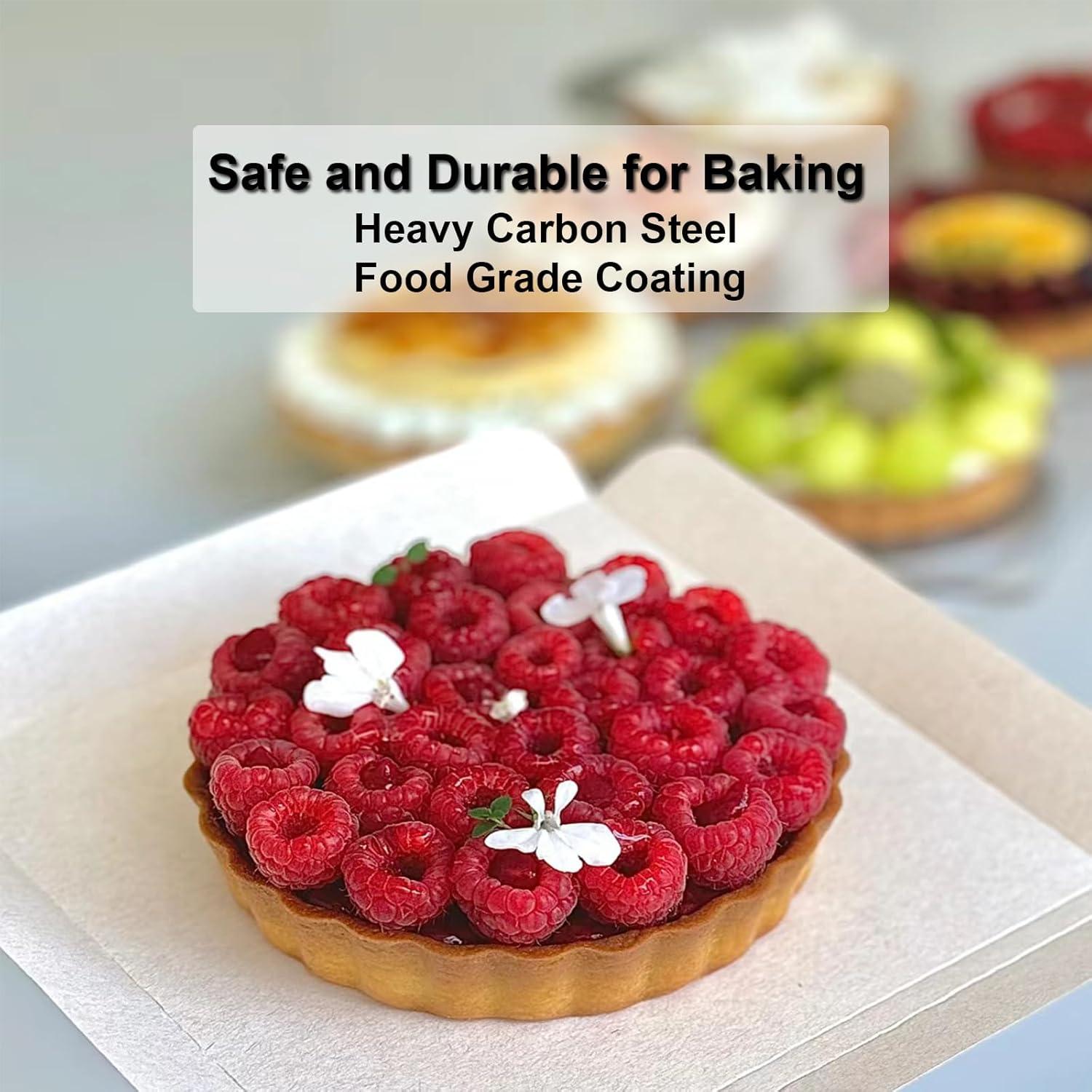 Moldes para Tartas Redondos Yamteck 12cm 6 Piezas Antiadherente