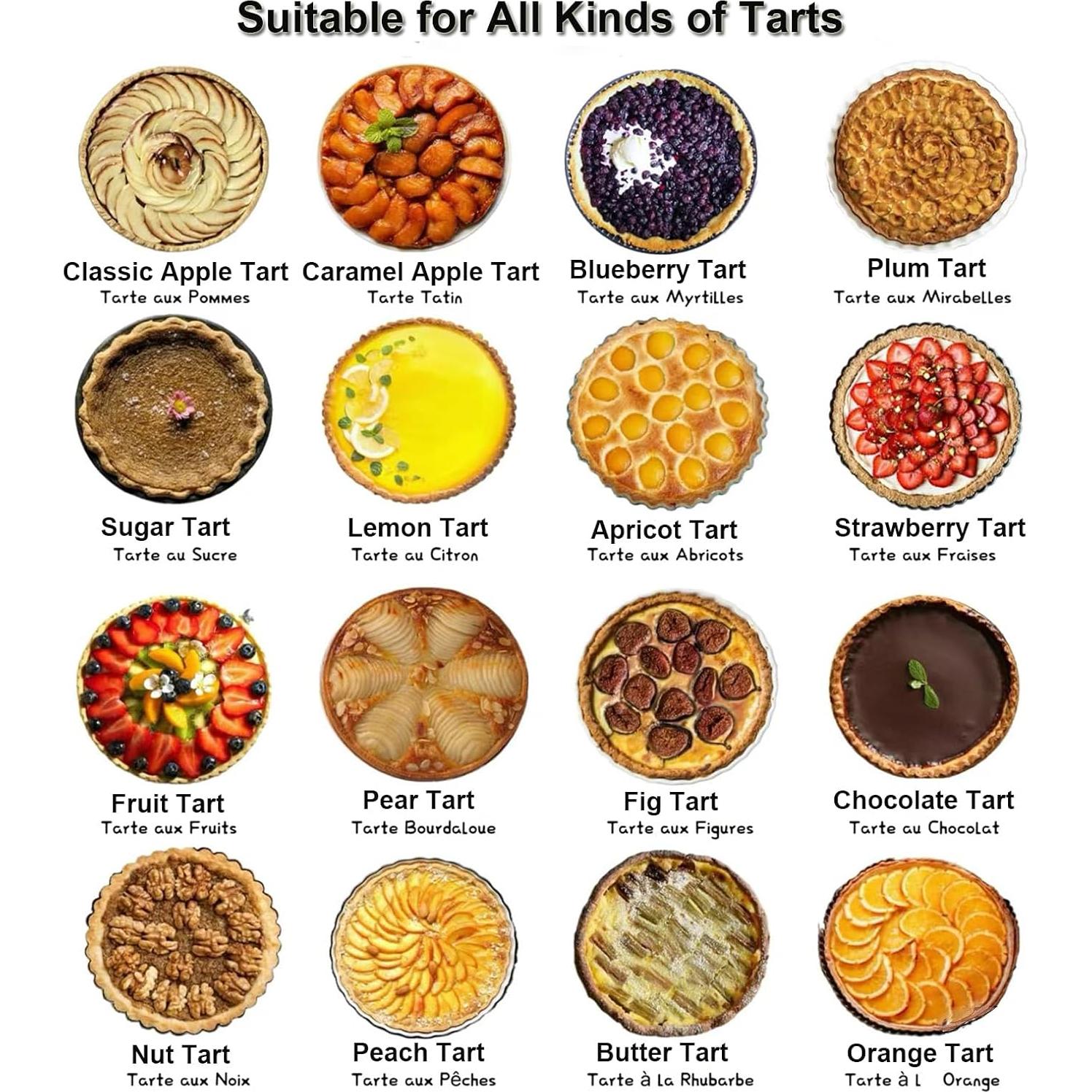 Moldes para Tartas Redondos Yamteck 12cm 6 Piezas Antiadherente