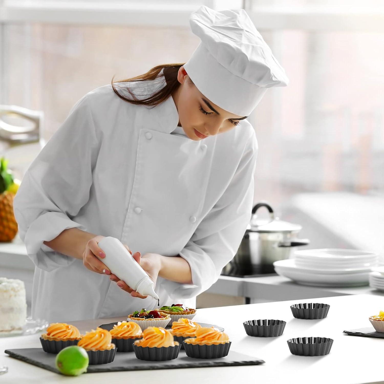 32 Moldes para Tartas Redondos Uiifan 3 Pulgadas Antiadherente