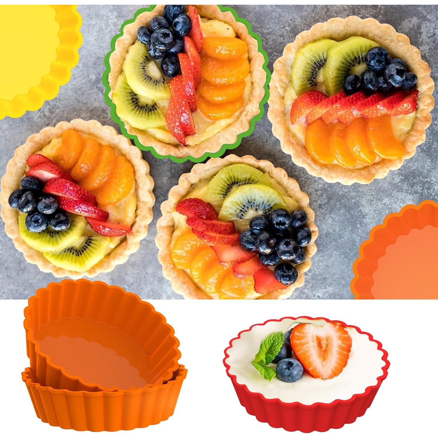 Molde de Tartas Mini Webake 10 cm Silicona Antiadherente 8 Pzas