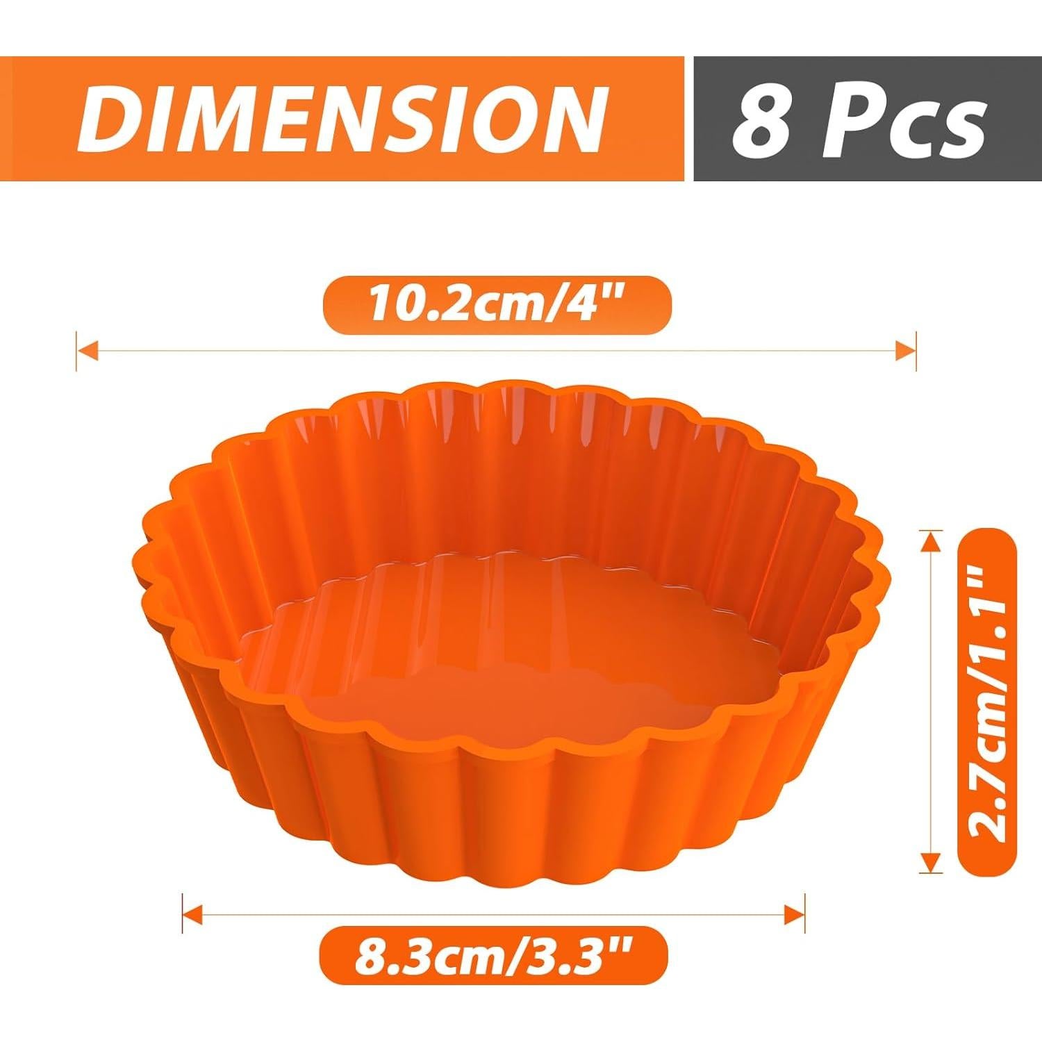 Molde de Tartas Mini Webake 10 cm Silicona Antiadherente 8 Pzas