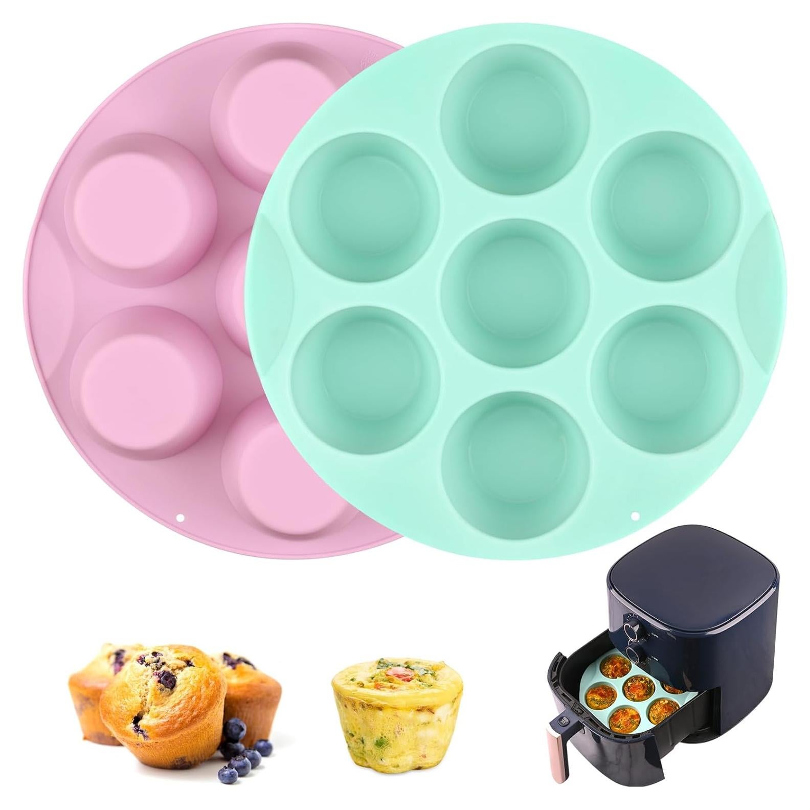 Moldes de Silicona Sakolla para Huevos 7 Tazas Antiadherente