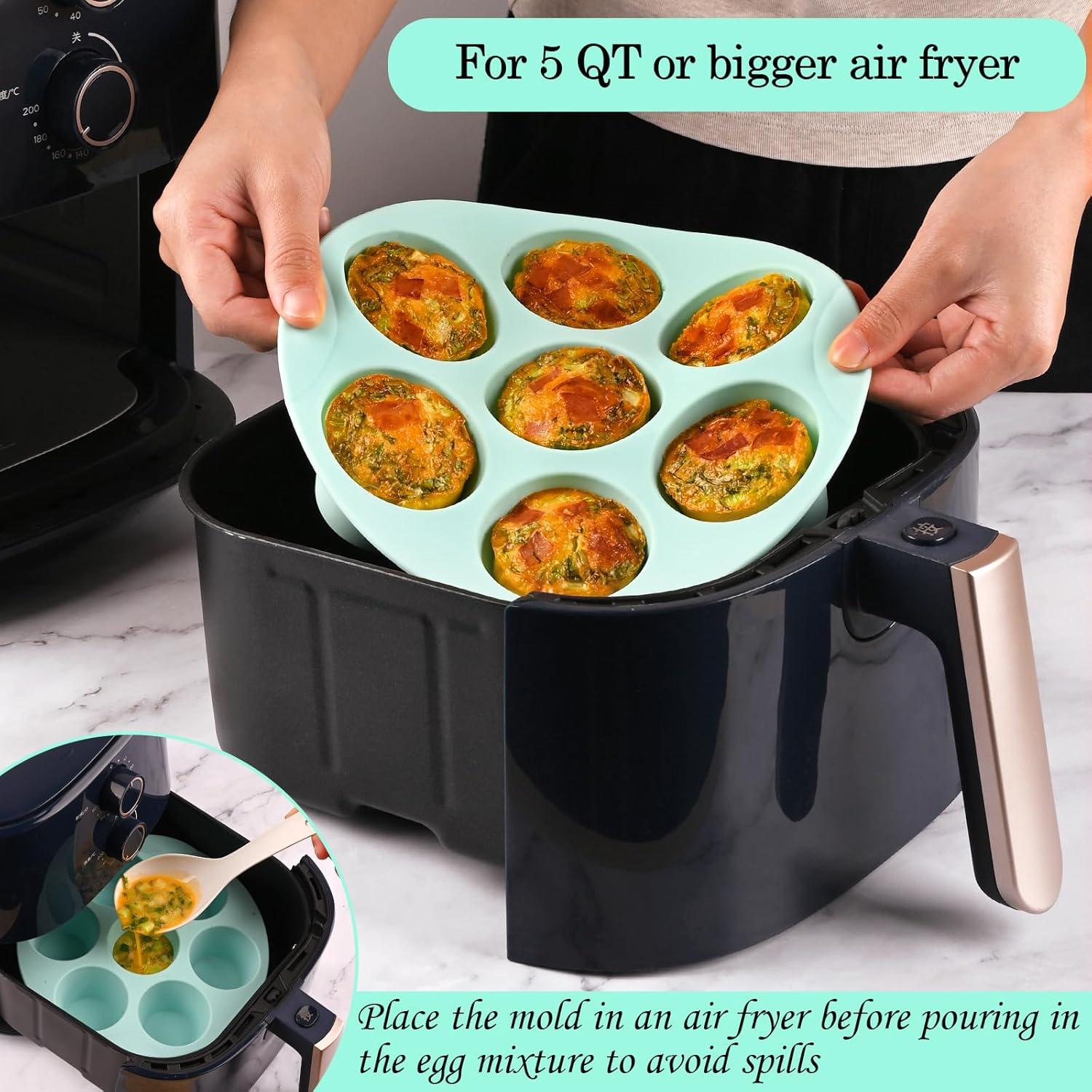 Moldes de Silicona Sakolla para Huevos 7 Tazas Antiadherente