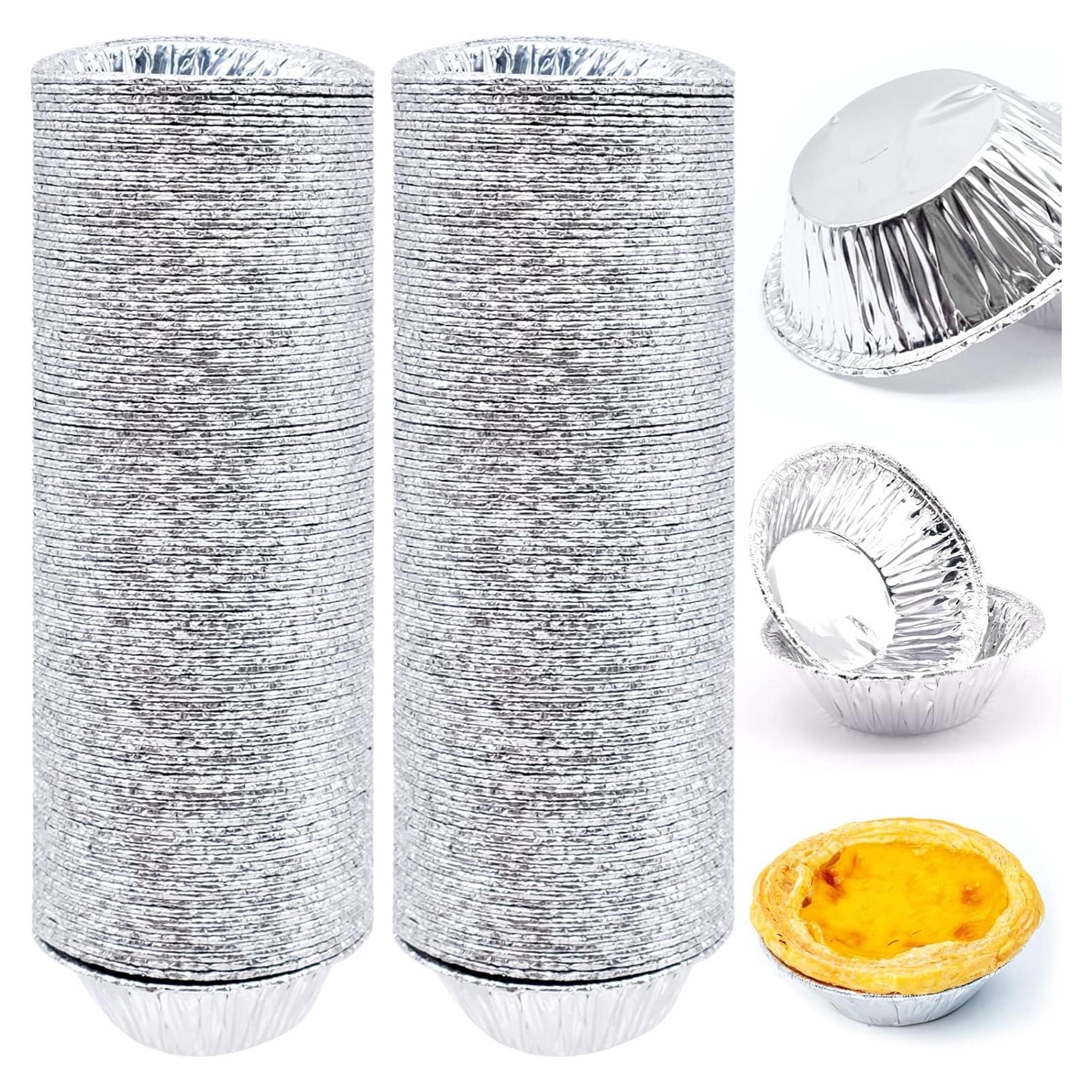 200 Tazas de Aluminio Desechables JJYHEHOT para Hornear