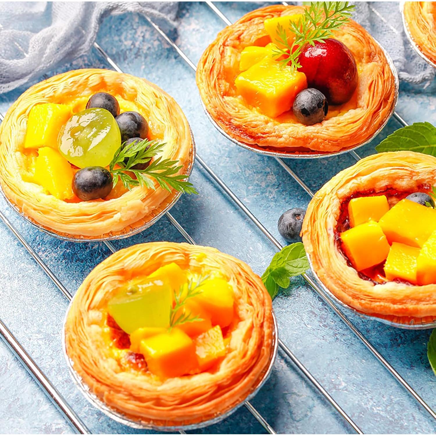 Yesland 500 Moldes de Tartas de Aluminio 7,30 cm Desechables