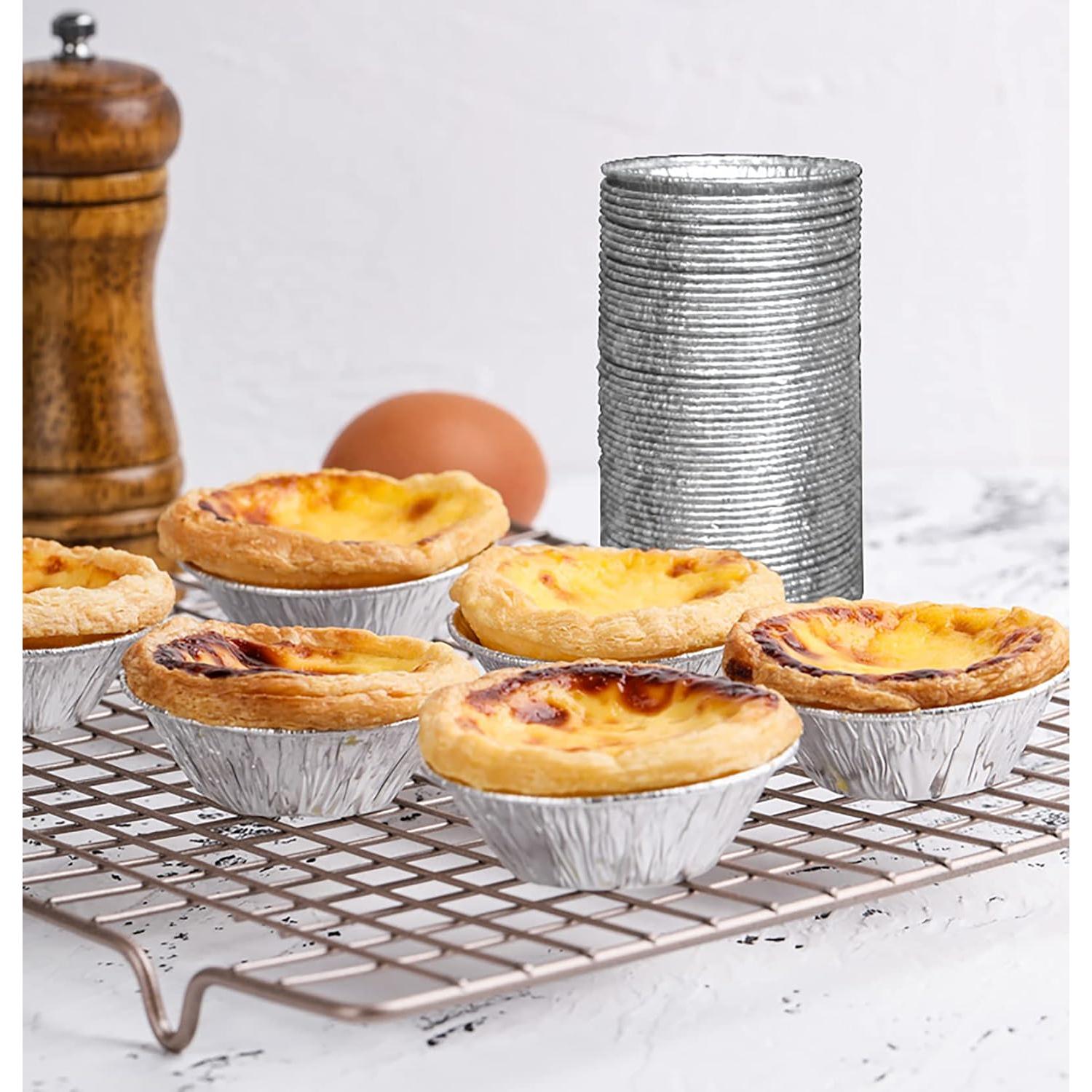 Yesland 500 Moldes de Tartas de Aluminio 7,30 cm Desechables