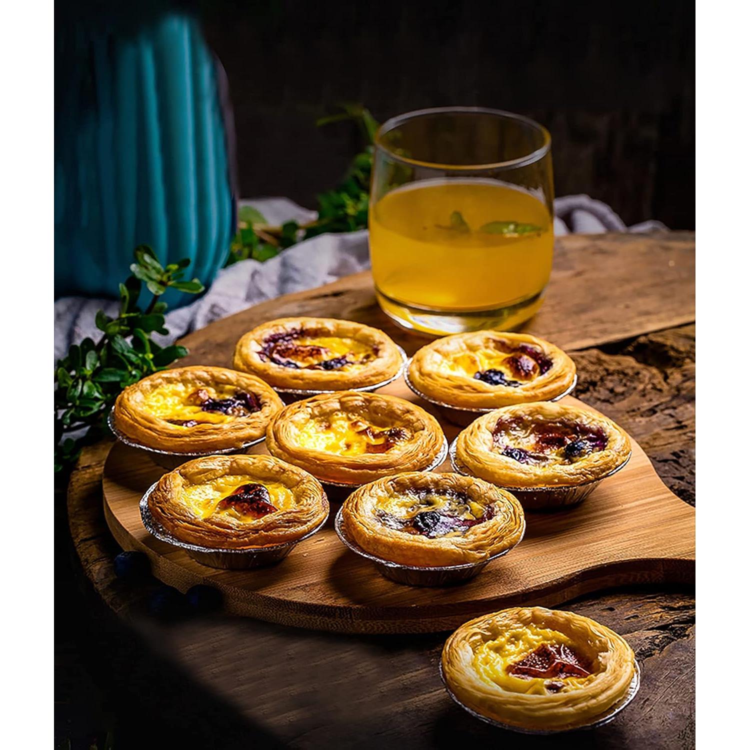 Yesland 500 Moldes de Tartas de Aluminio 7,30 cm Desechables