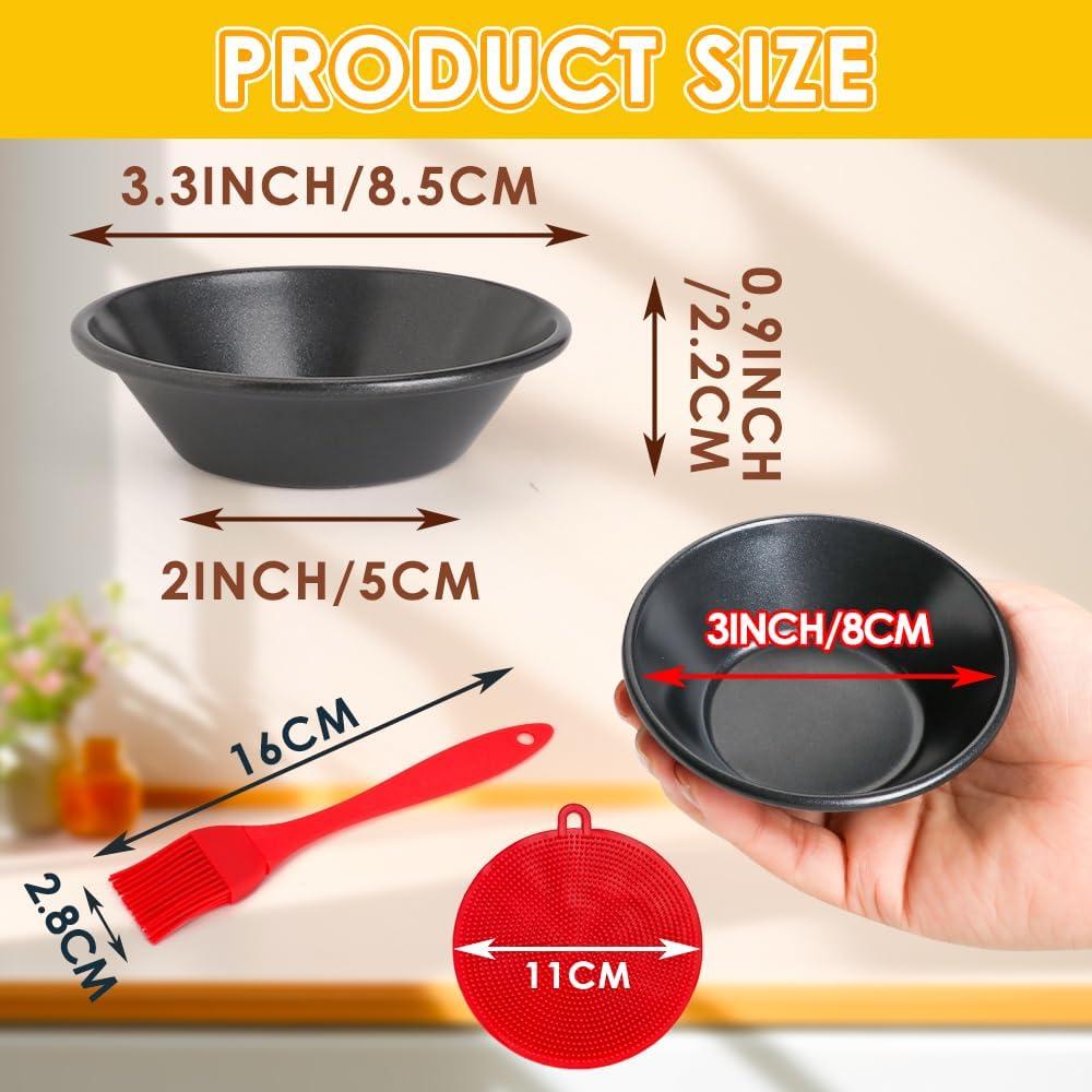 Set de 8 Moldes para Tartas de Huevo Quyimy 8cm Antiadherentes