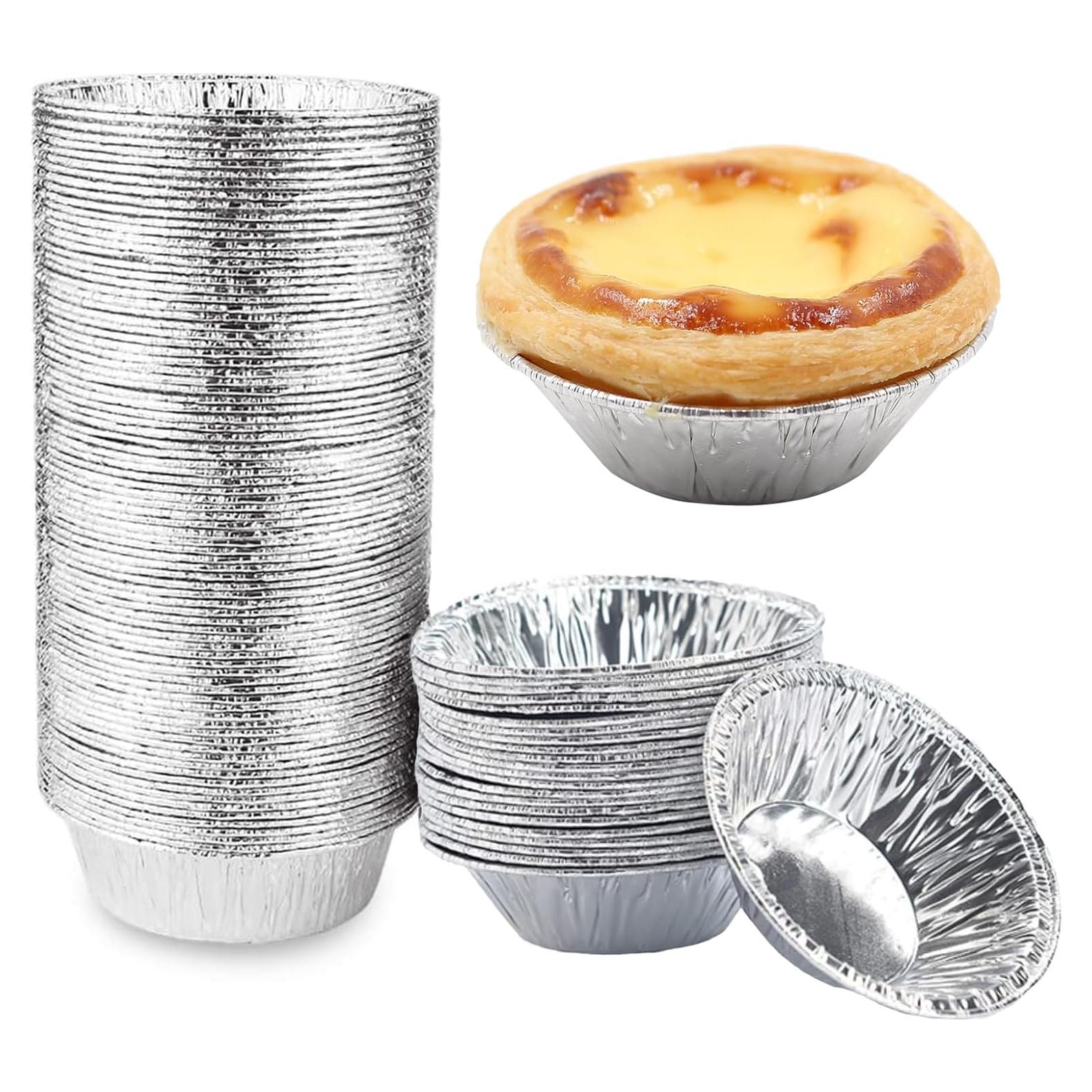 100 Moldes Desechables de Aluminio MICALOR para Tartas Mini