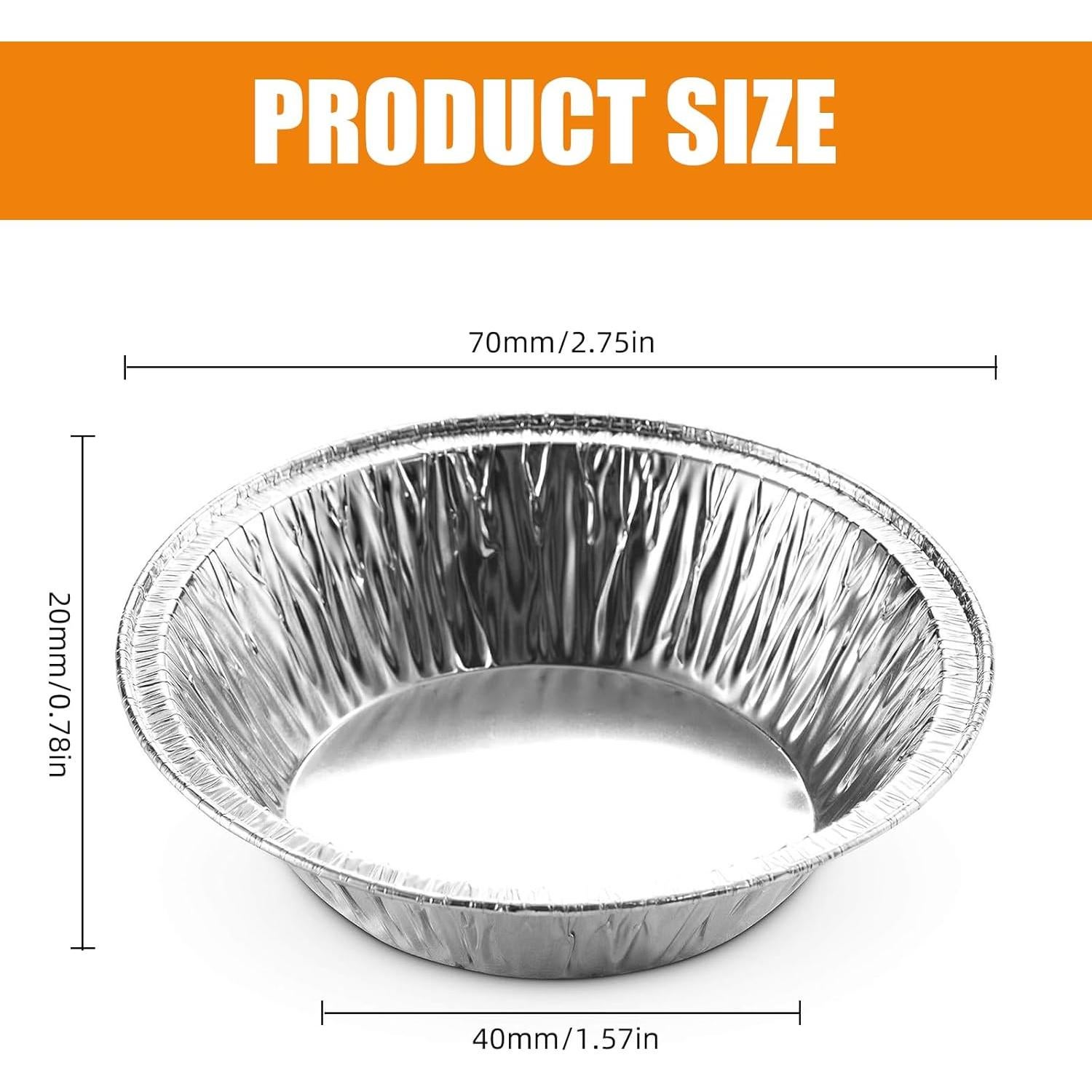 100 Moldes Desechables de Aluminio MICALOR para Tartas Mini