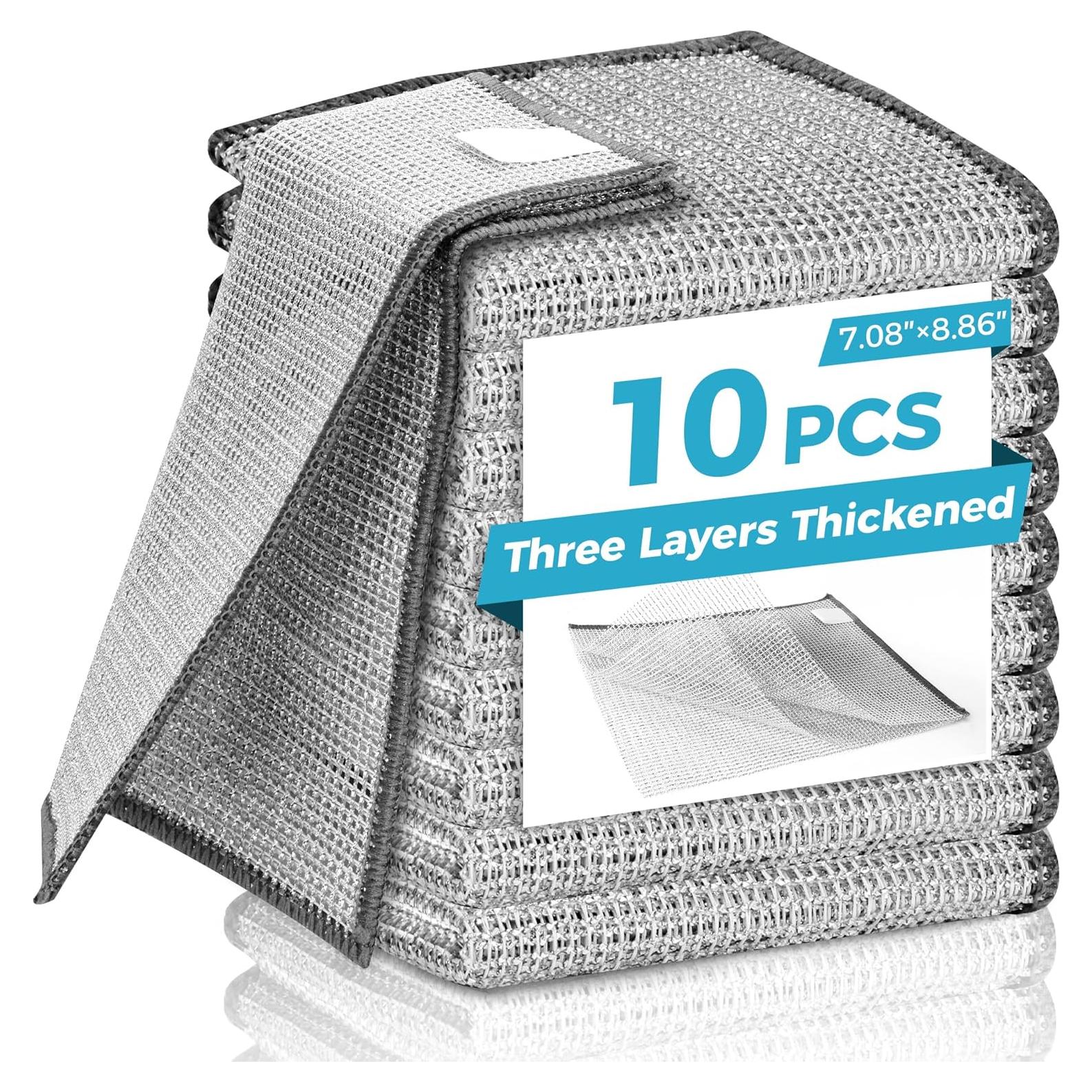 Paño de Limpieza Forggon 10 Pcs 3 Capas Sin Rayones