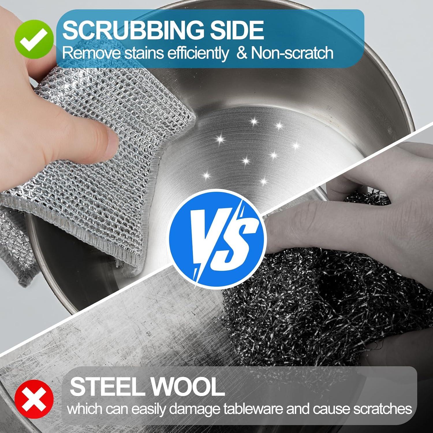 10 Paños de Limpieza Metyond Doble Capa 20x20 cm Sin Rayones