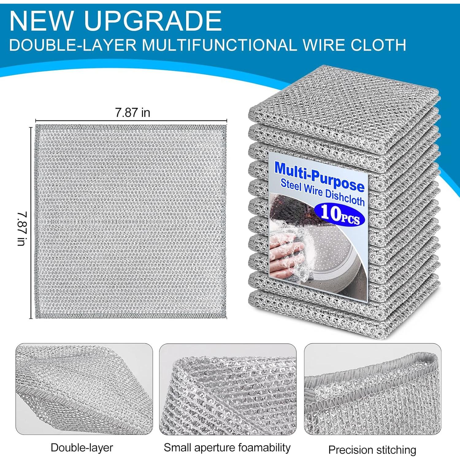 10 Paños de Limpieza Metyond Doble Capa 20x20 cm Sin Rayones