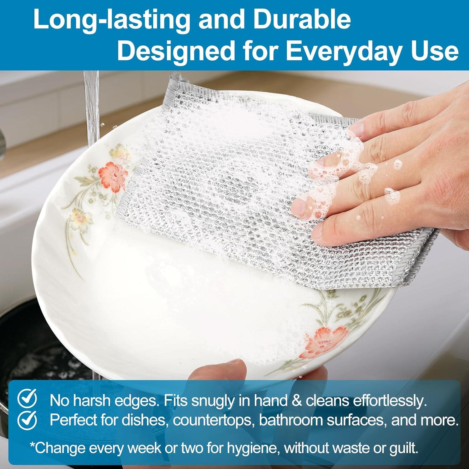 10 Paños de Limpieza Metyond Doble Capa 20x20 cm Sin Rayones