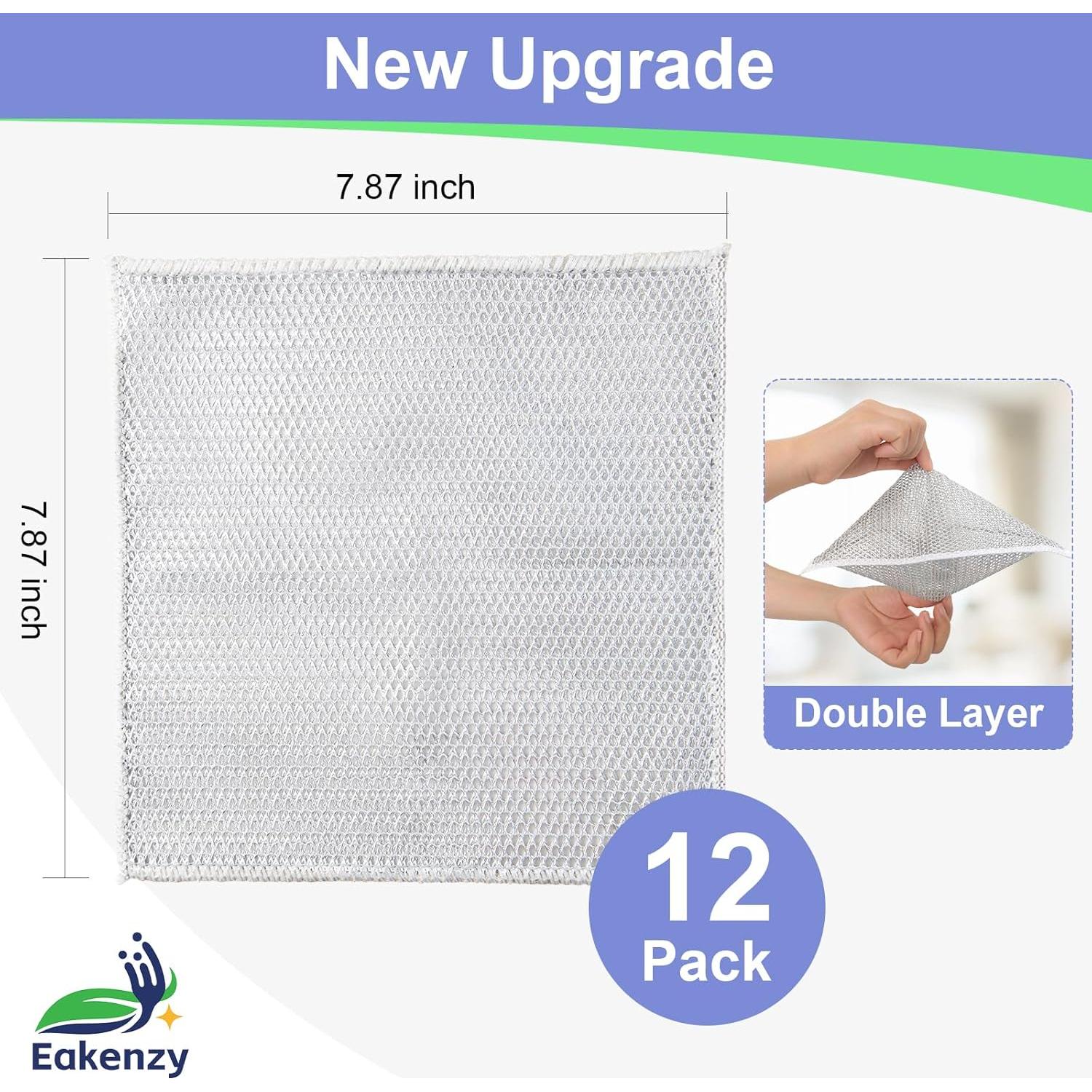 Paño de Limpieza Eakenzy WDR-12, 12 Unidades, 20x20 cm