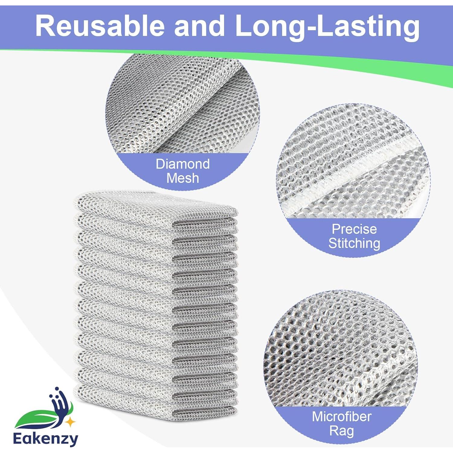 Paño de Limpieza Eakenzy WDR-12, 12 Unidades, 20x20 cm