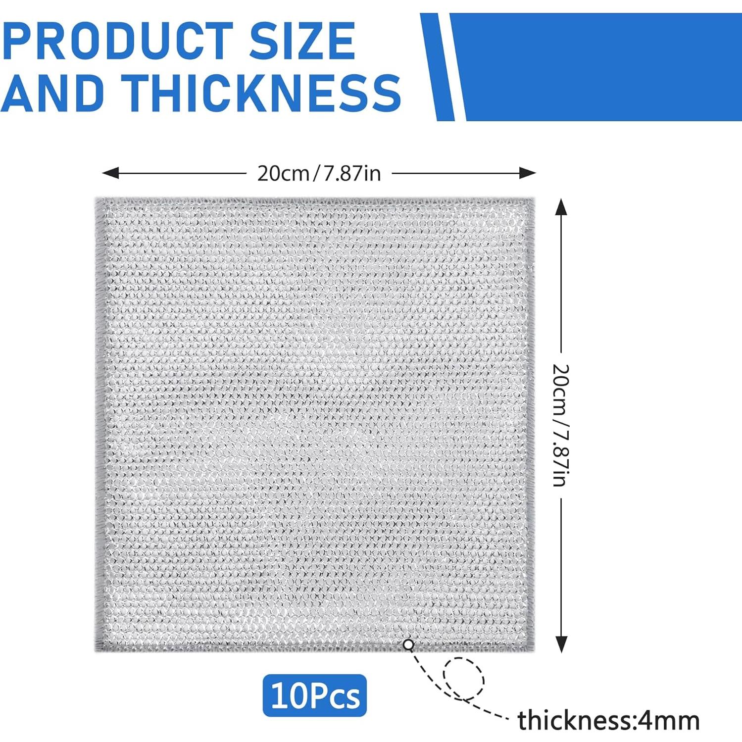 Juego de 10 paños de microfibra Aidoclip 20x20 cm